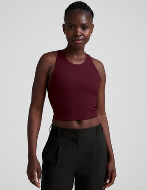 Refocus Ribbed Cropped Tank