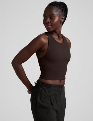 Refocus Ribbed Cropped Tank