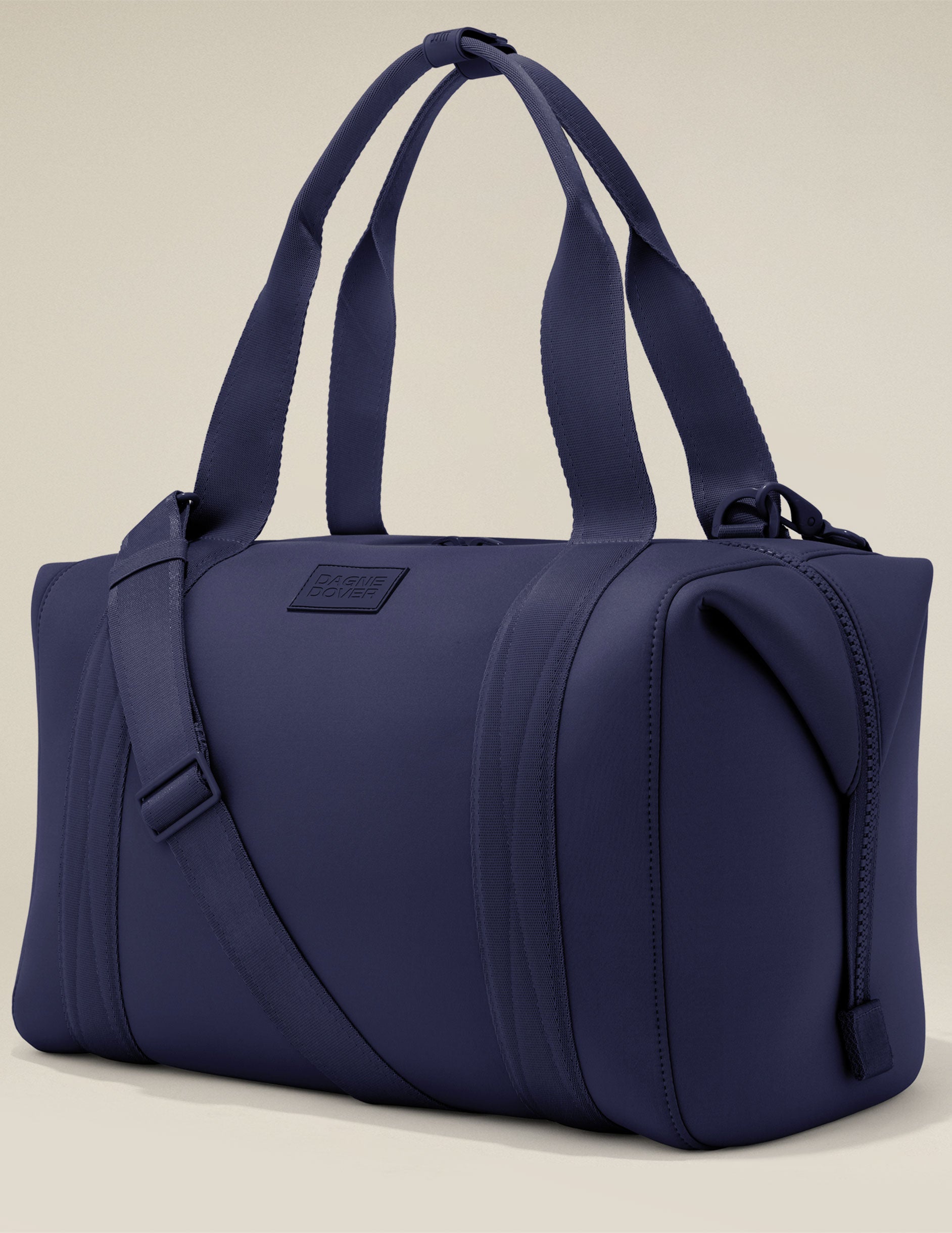 blue dagne dover large carryall bag. 