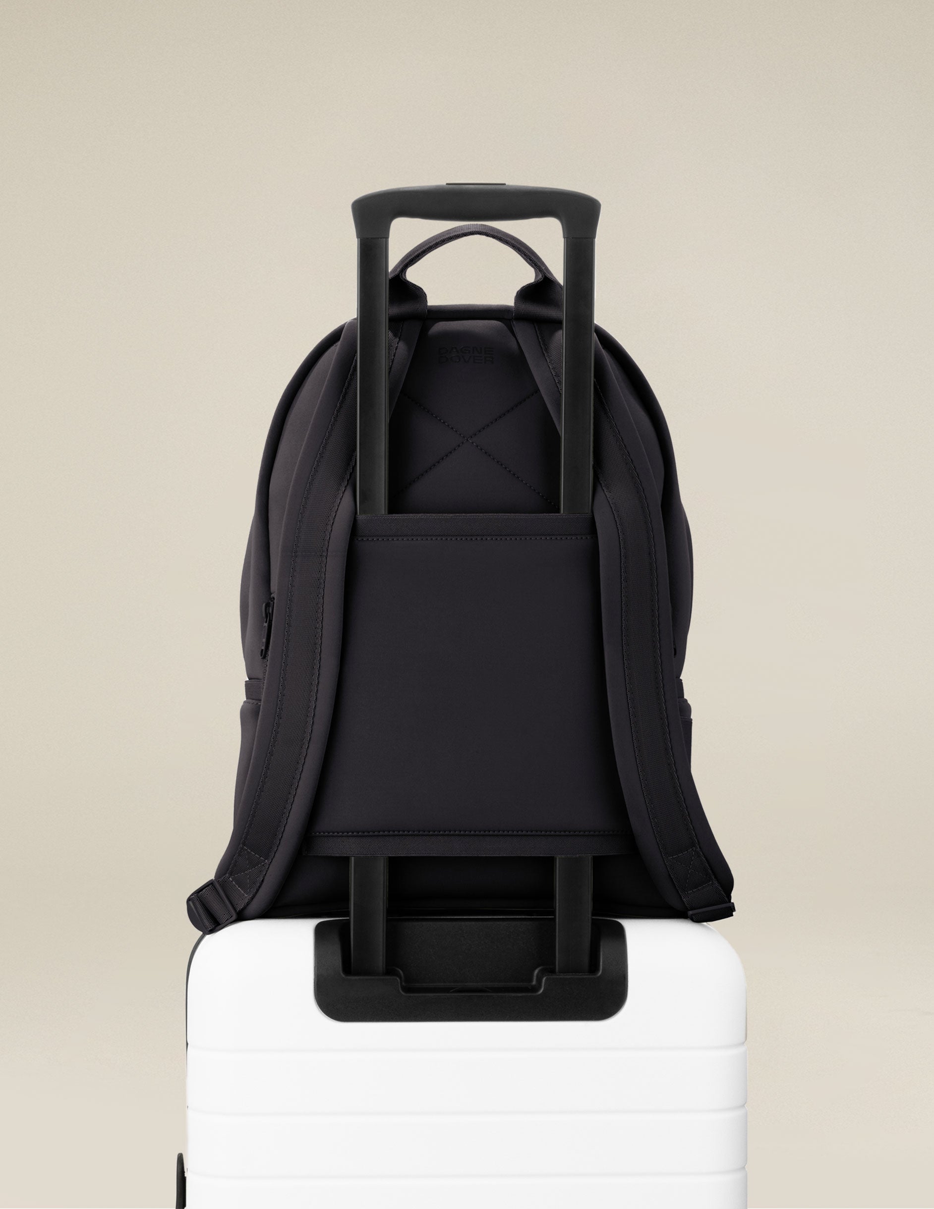 black medium size dagne dover backpack. 