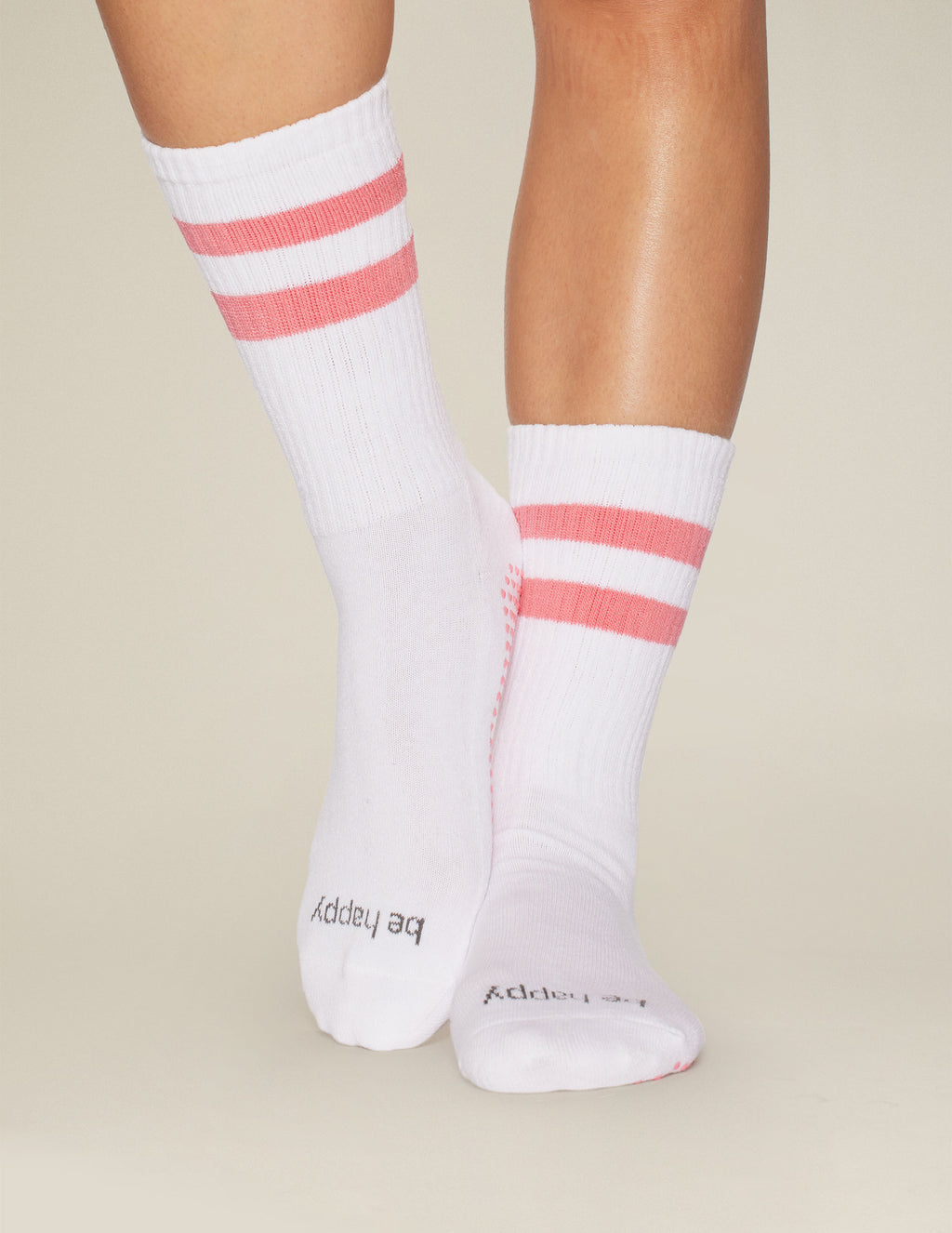 Sticky Be Happy Womens Crew Grip Socks Featured Image