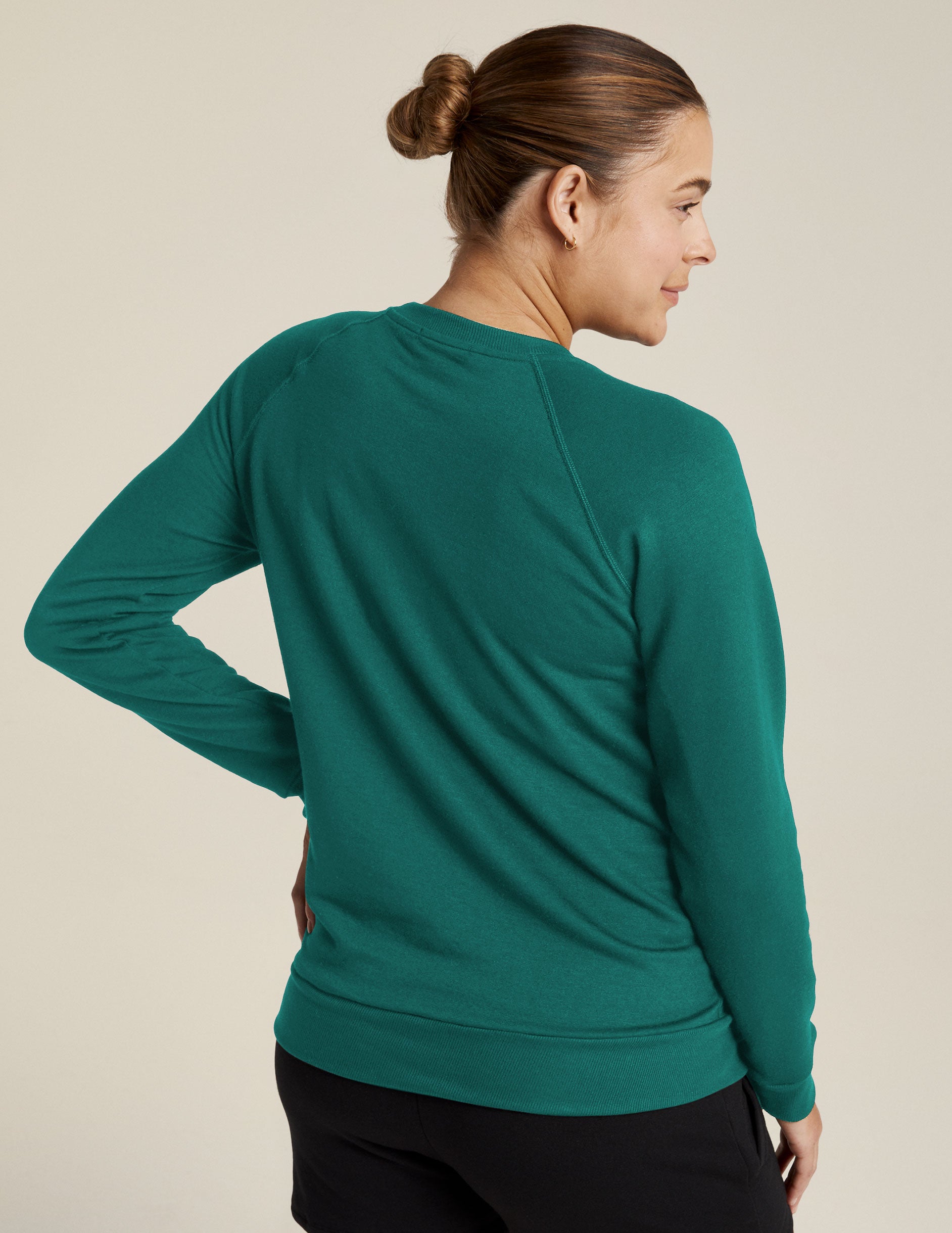green maternity pullover