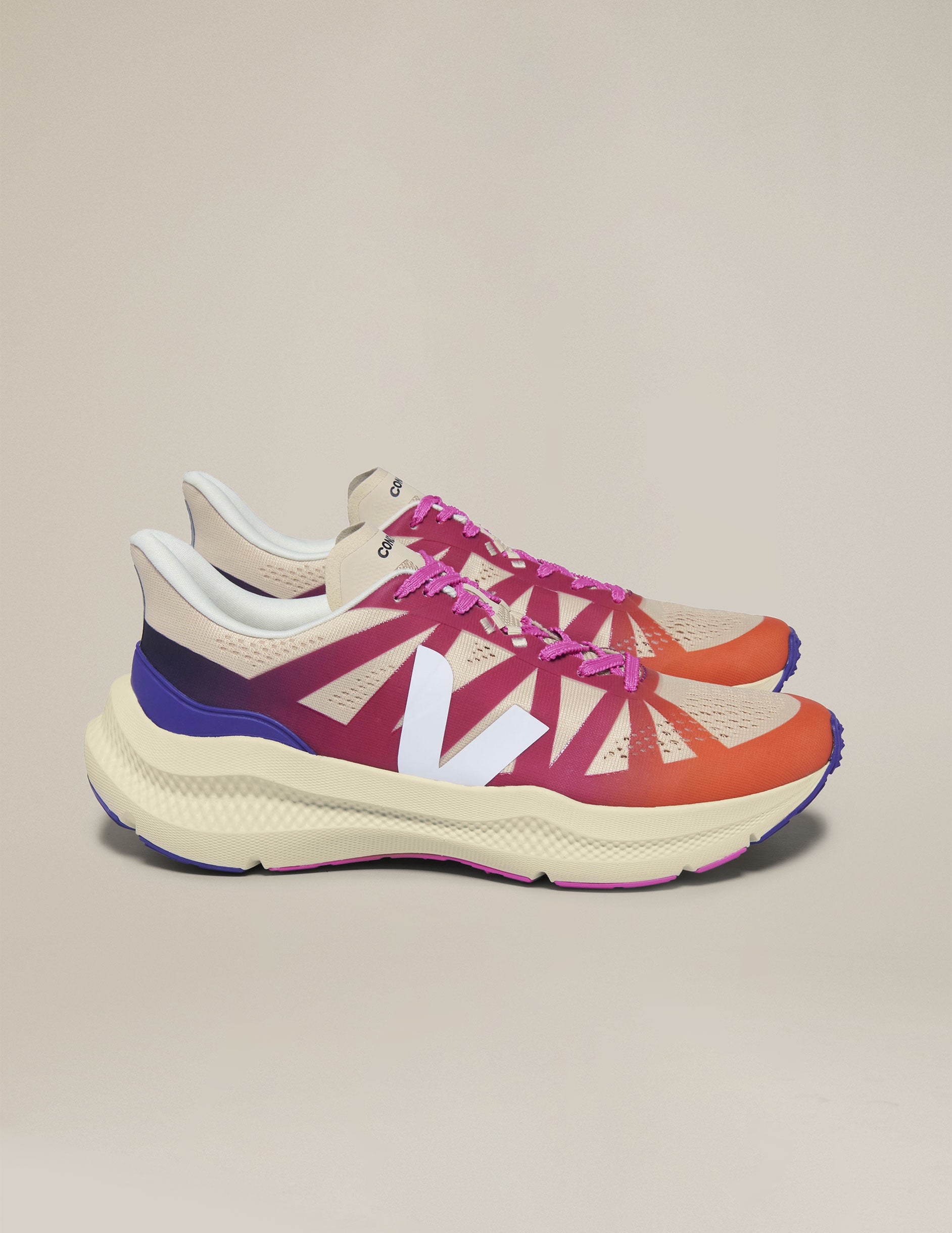 white, purple, orange, and blue condor 3 sneakers. 