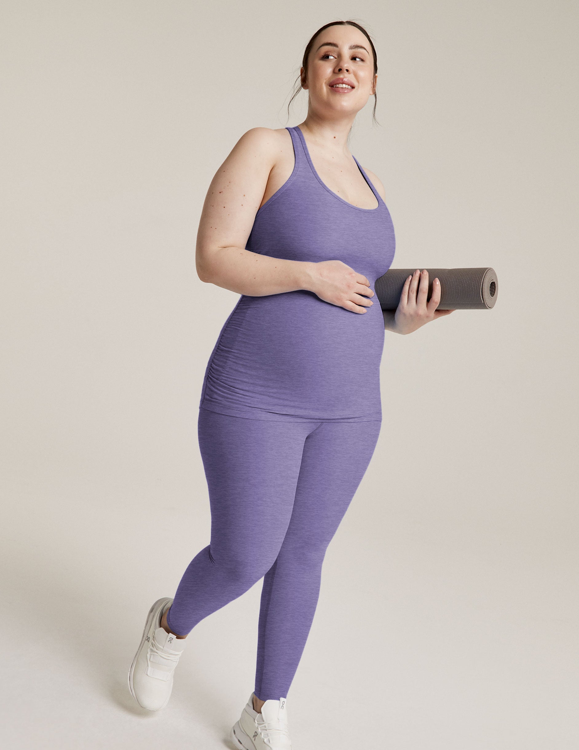 purple racerback maternity tank. 