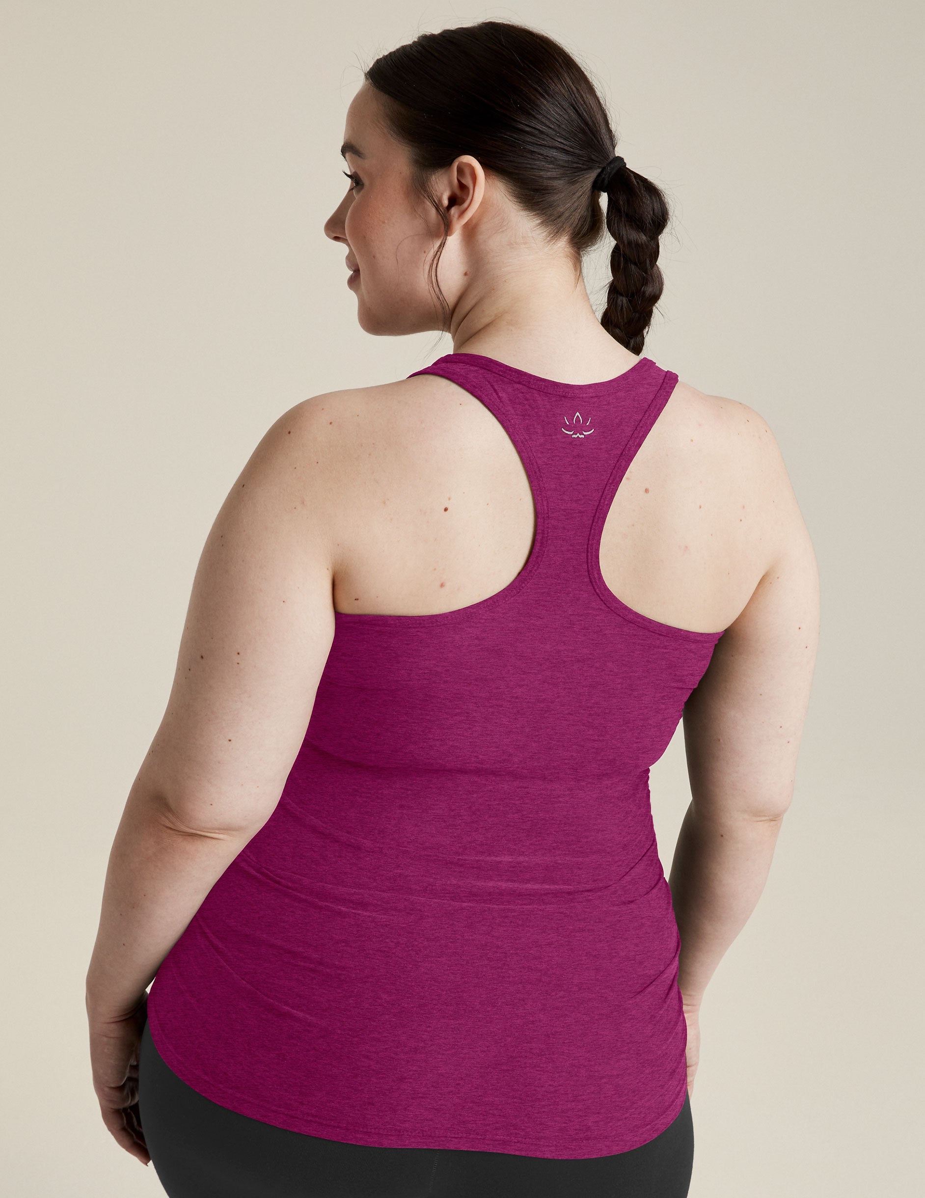 purple racerback maternity tank