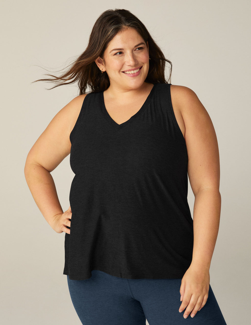 Featherweight All About It Split Back Tank (1X-4X) Featured Image