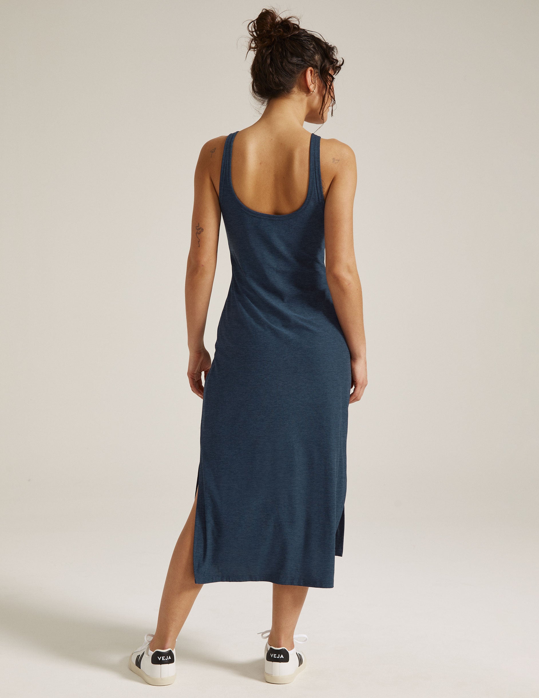 blue midi dress