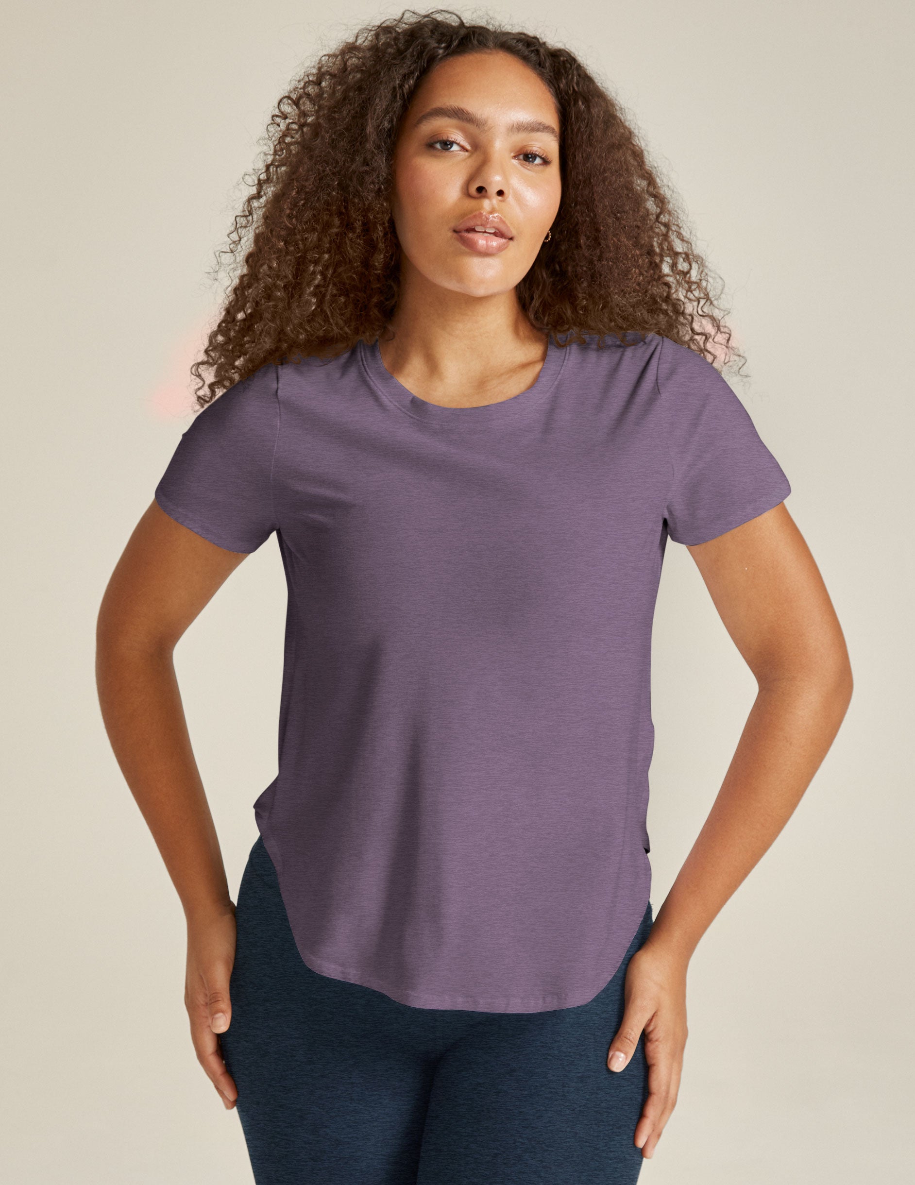 gaiam women's graphic active crewneck tank top - yoga shirt for women -  purple wine heather, small