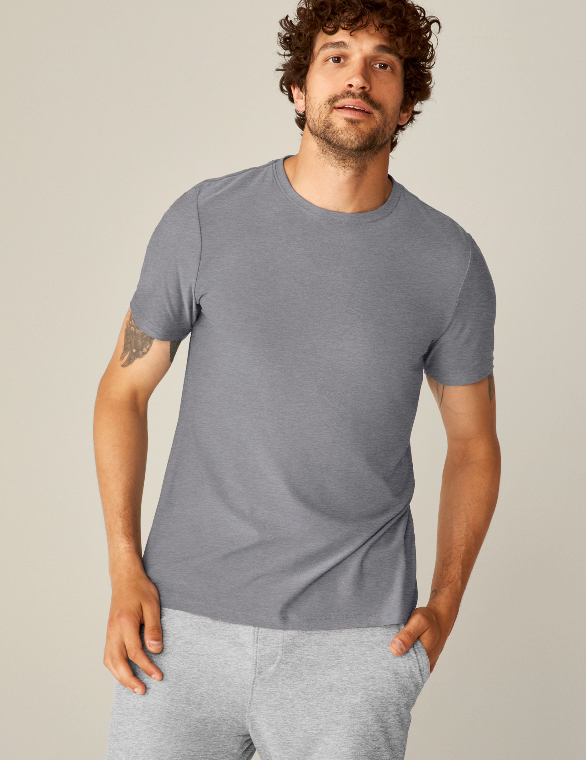 gray mens short sleeve t-shirt.