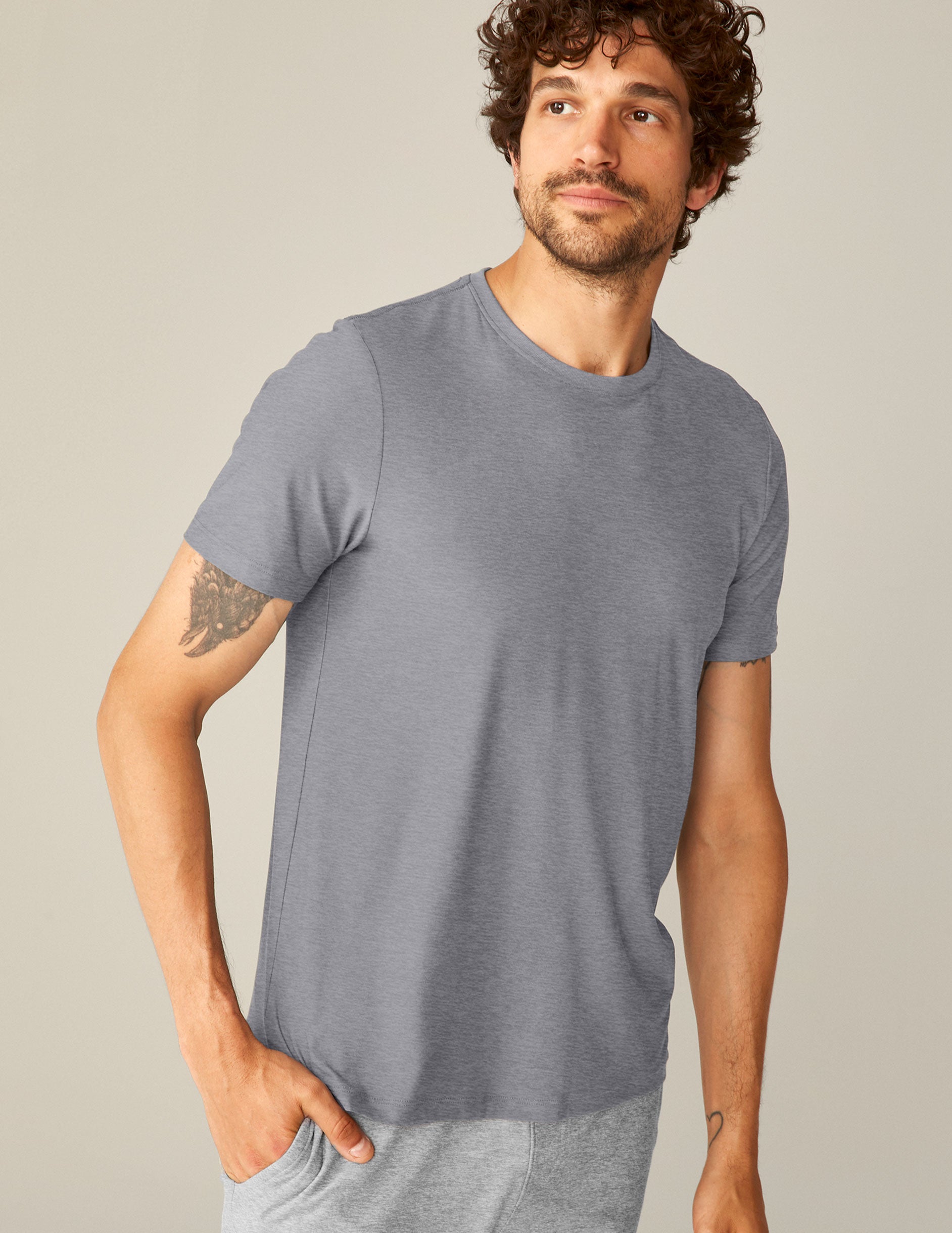 gray mens short sleeve t-shirt.