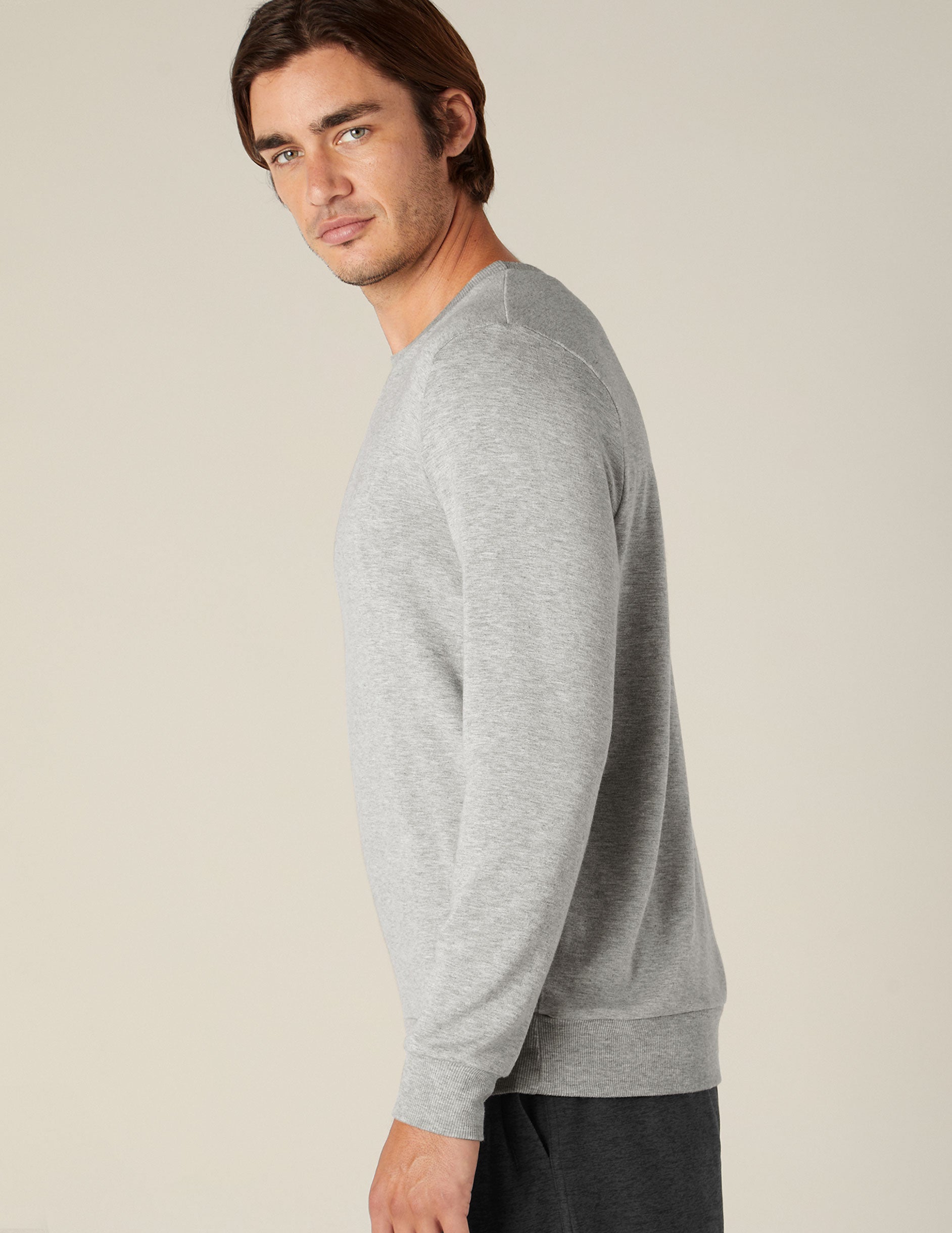 gray mens long sleeve pullover