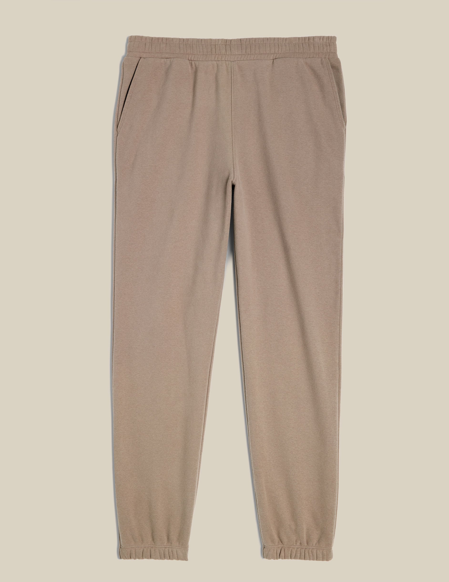 brown men's sweatpants.