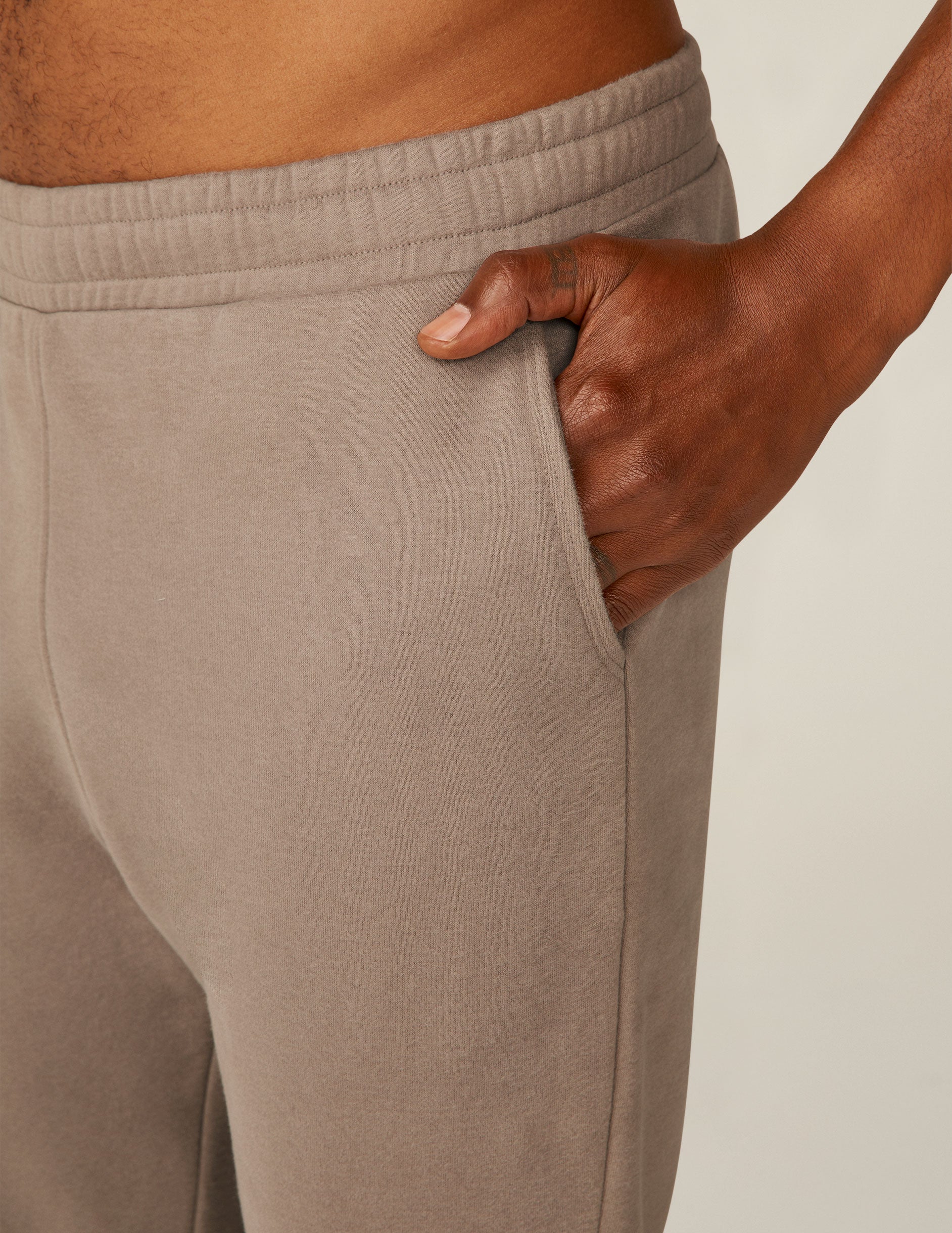 brown men's sweatpants.