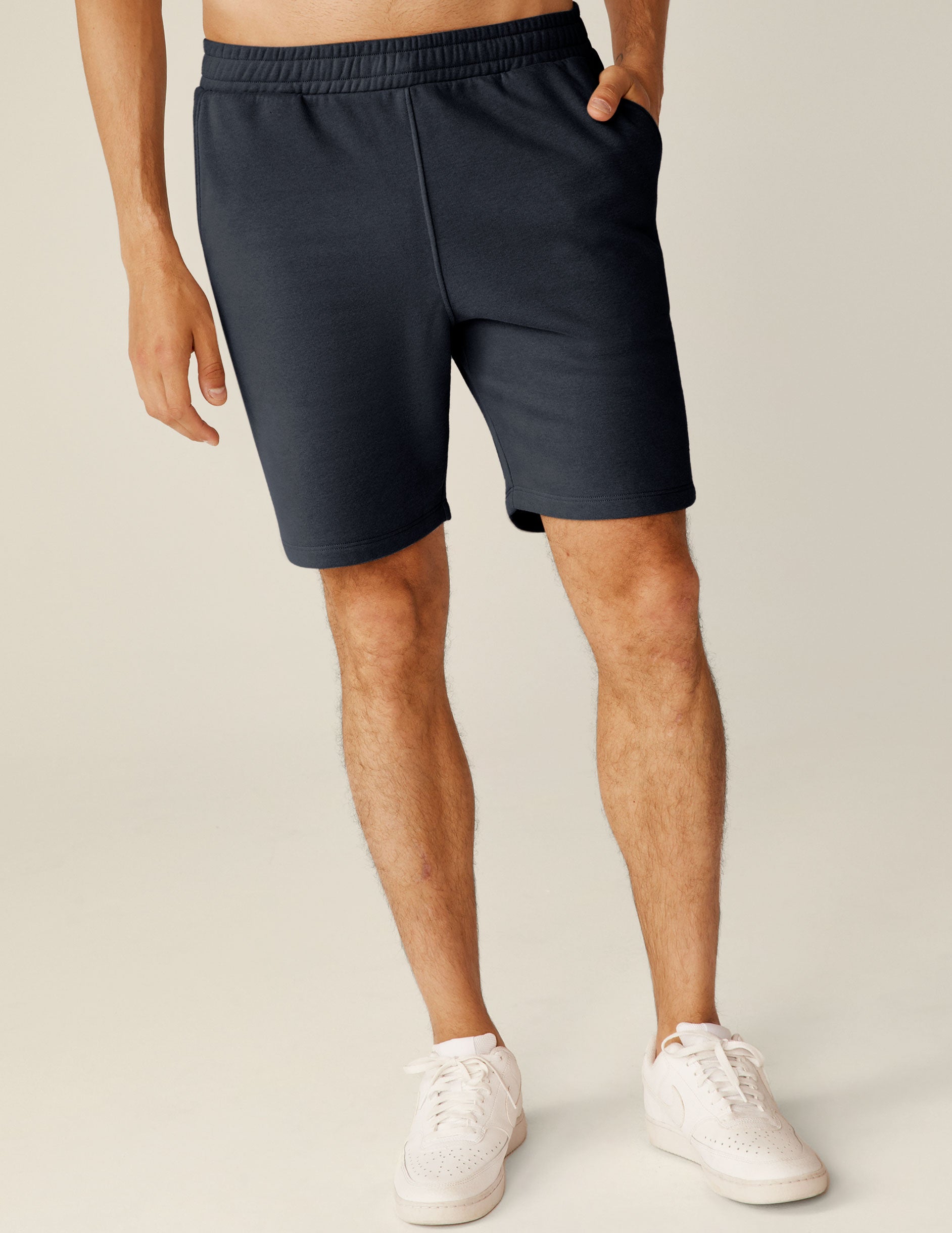 Navy blue sweat shorts best sale