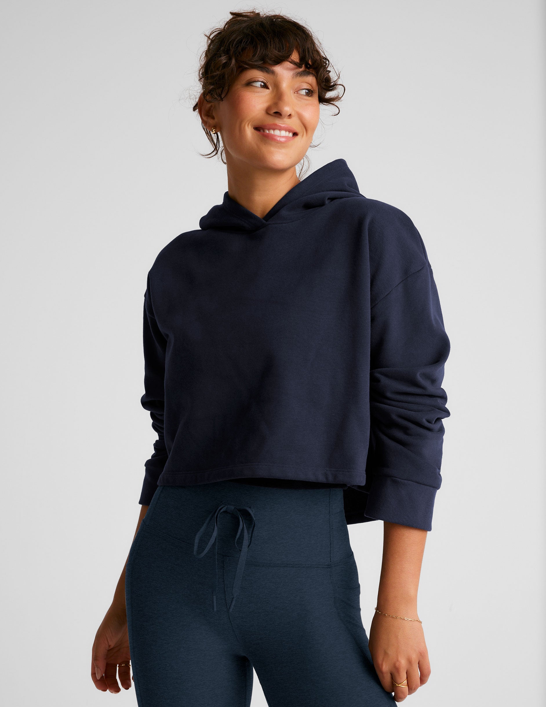 LuxeFleece Happiness Cropped Hoodie Beyond Yoga