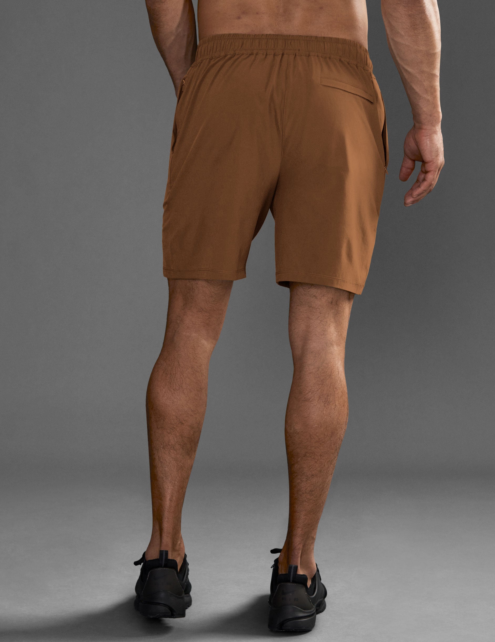 brown men's shorts
