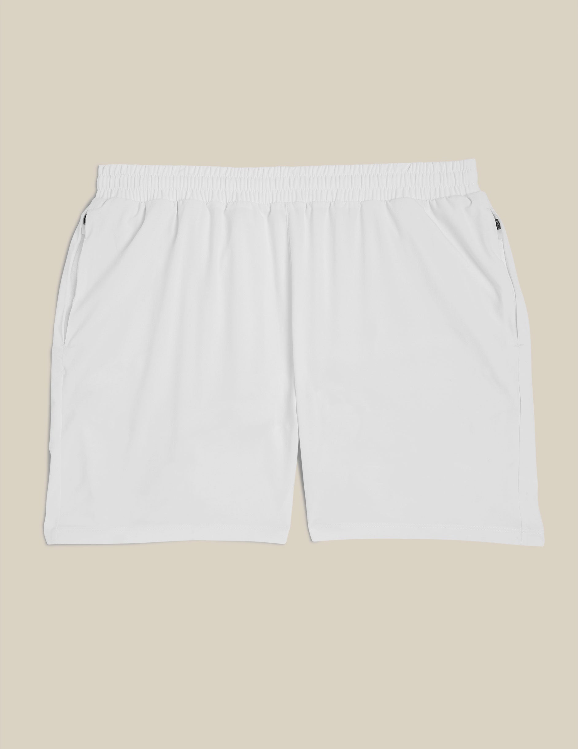 white mens lined shorts.