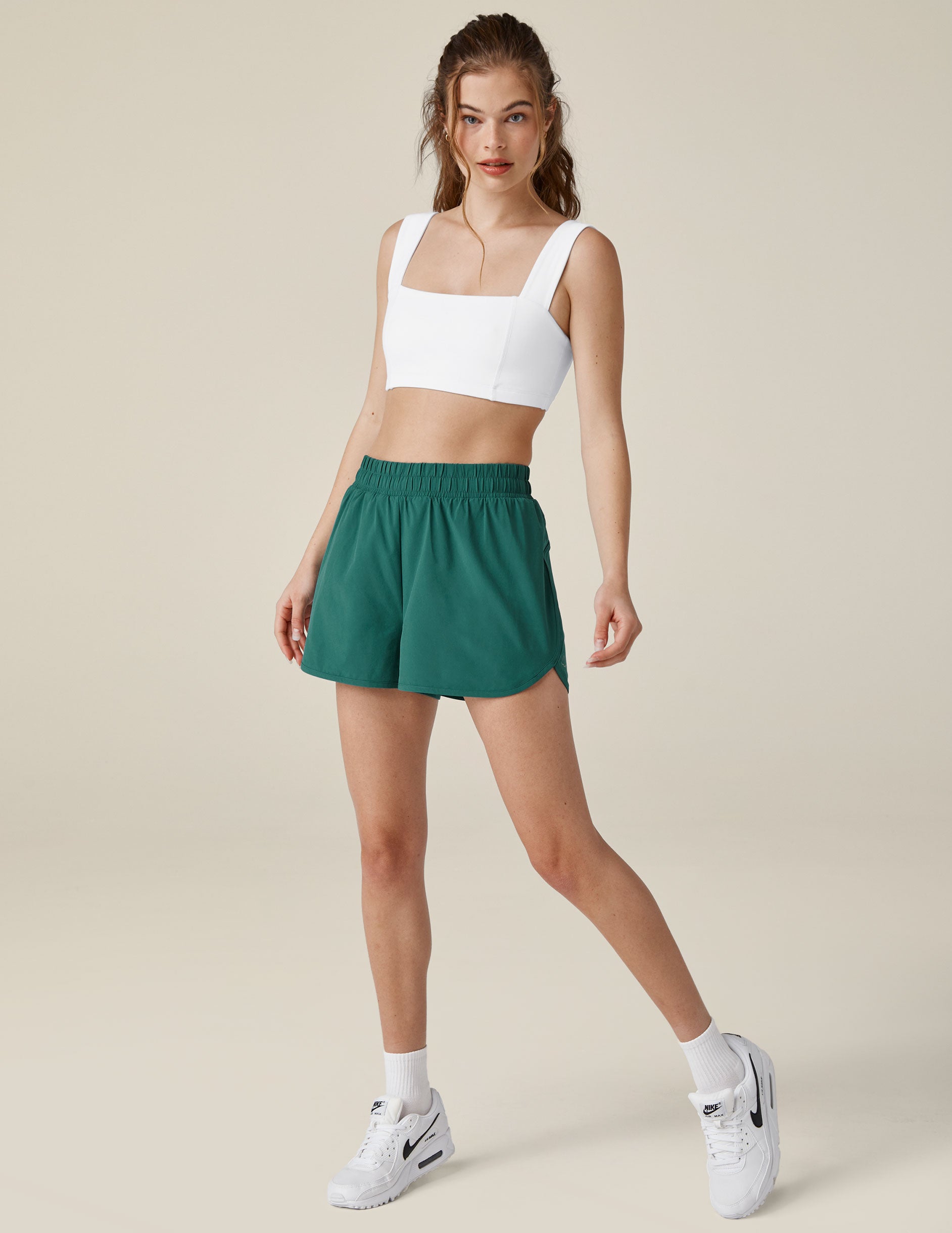 green 3” shorts with pockets
