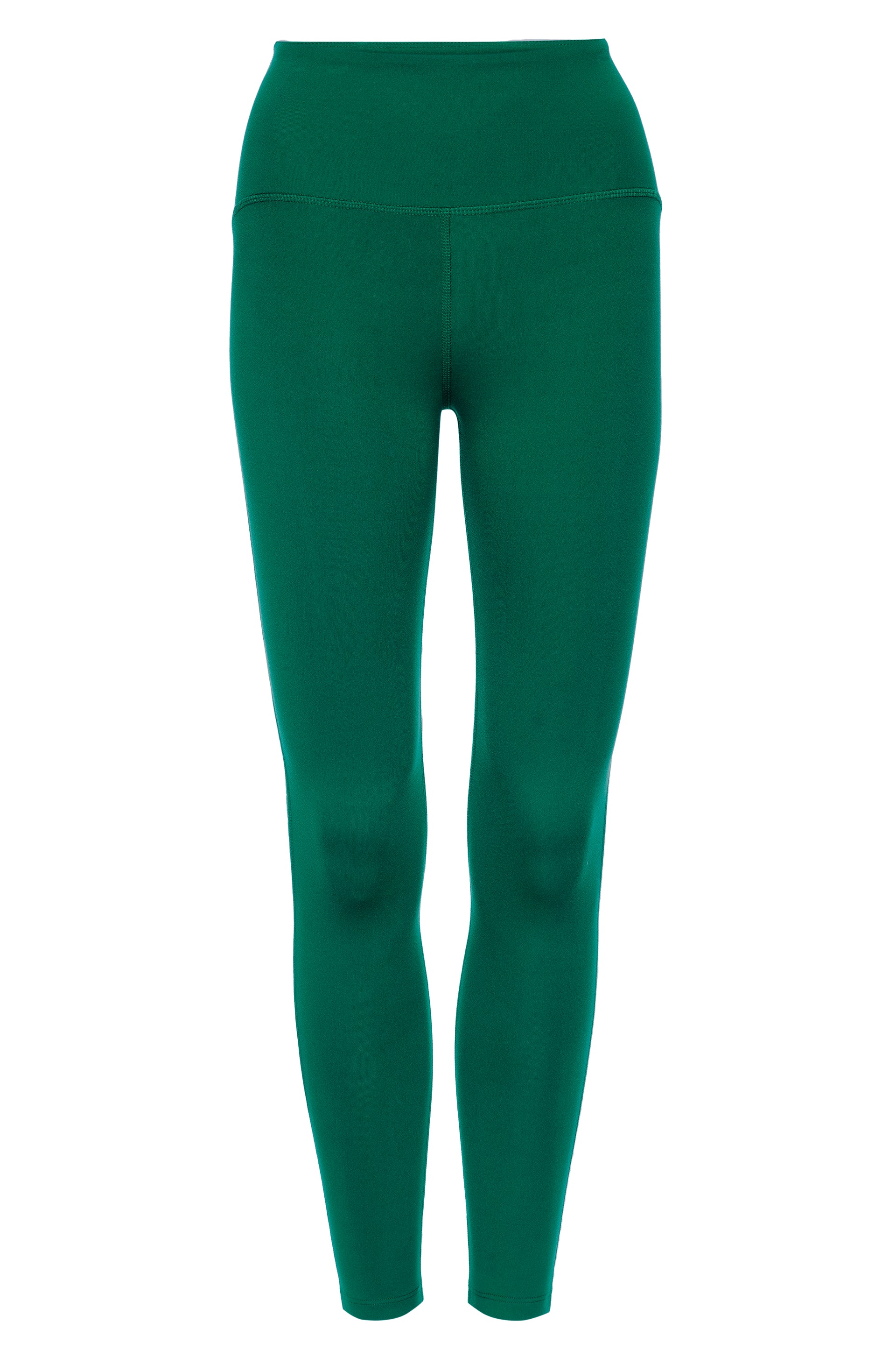 green 4" waistband midi leggings.