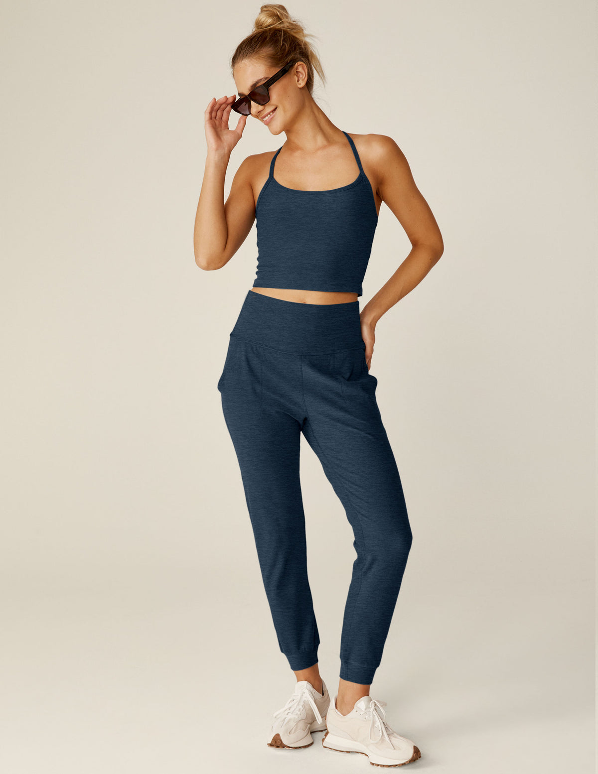 Beyond Yoga Navy Backpack New (sealed) Spacedye Go Pocket Midi Legging | Beyond Yoga main image 2
