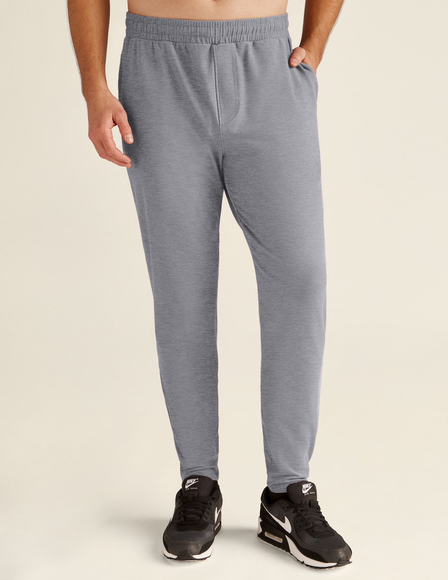 gray mens spacedye athleisure pants.