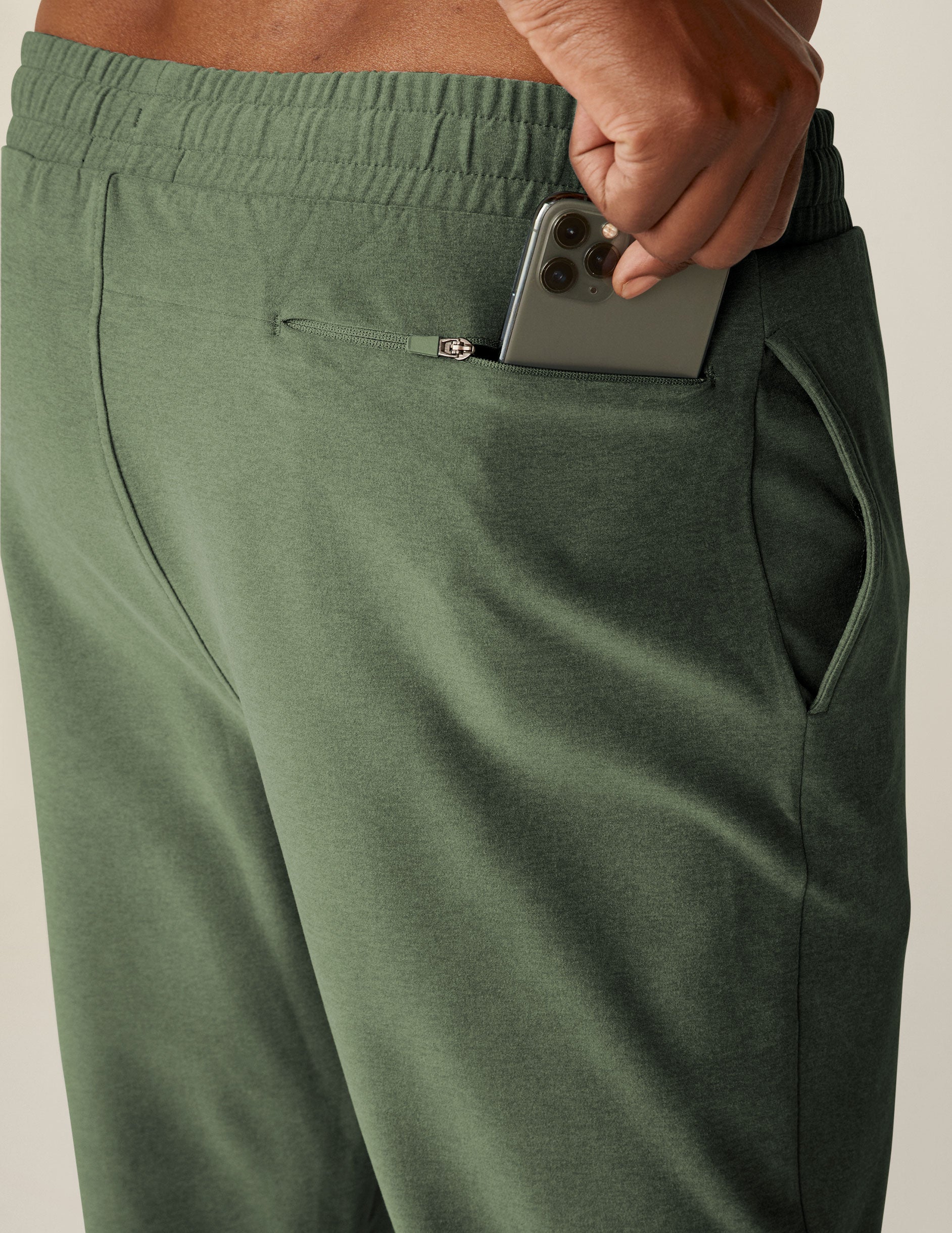 green mens athleisure pants.