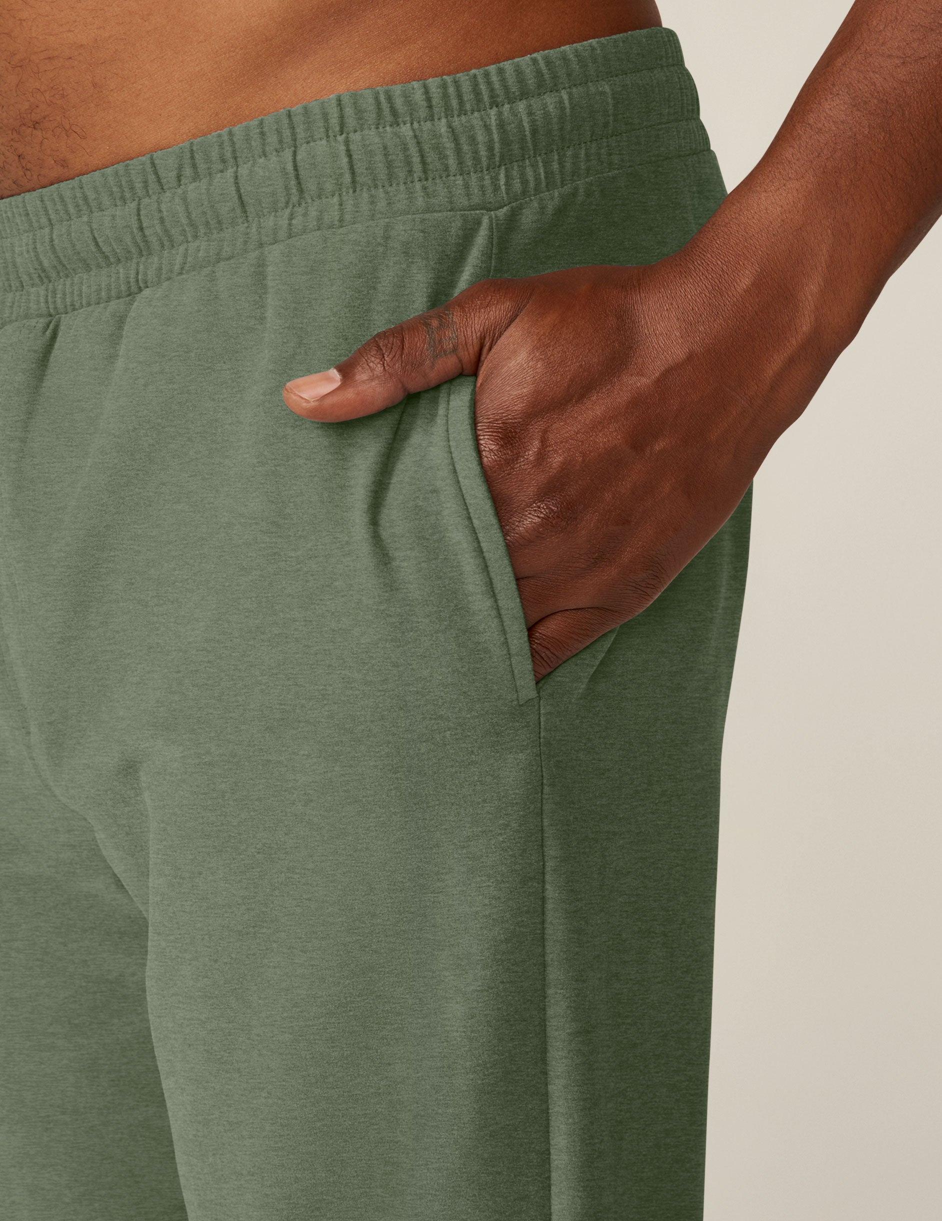 green mens athleisure pants.