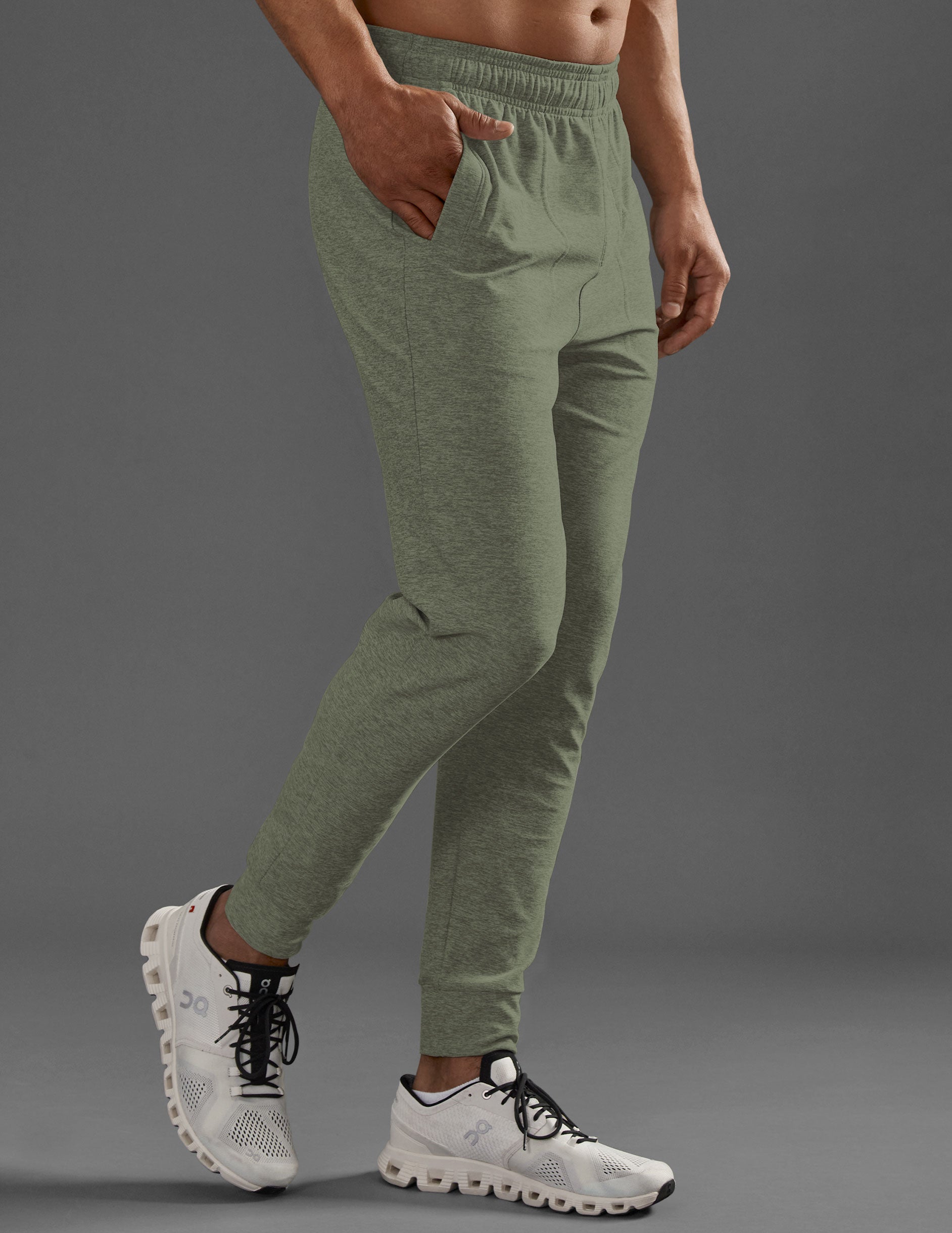 green mens slim fit joggers