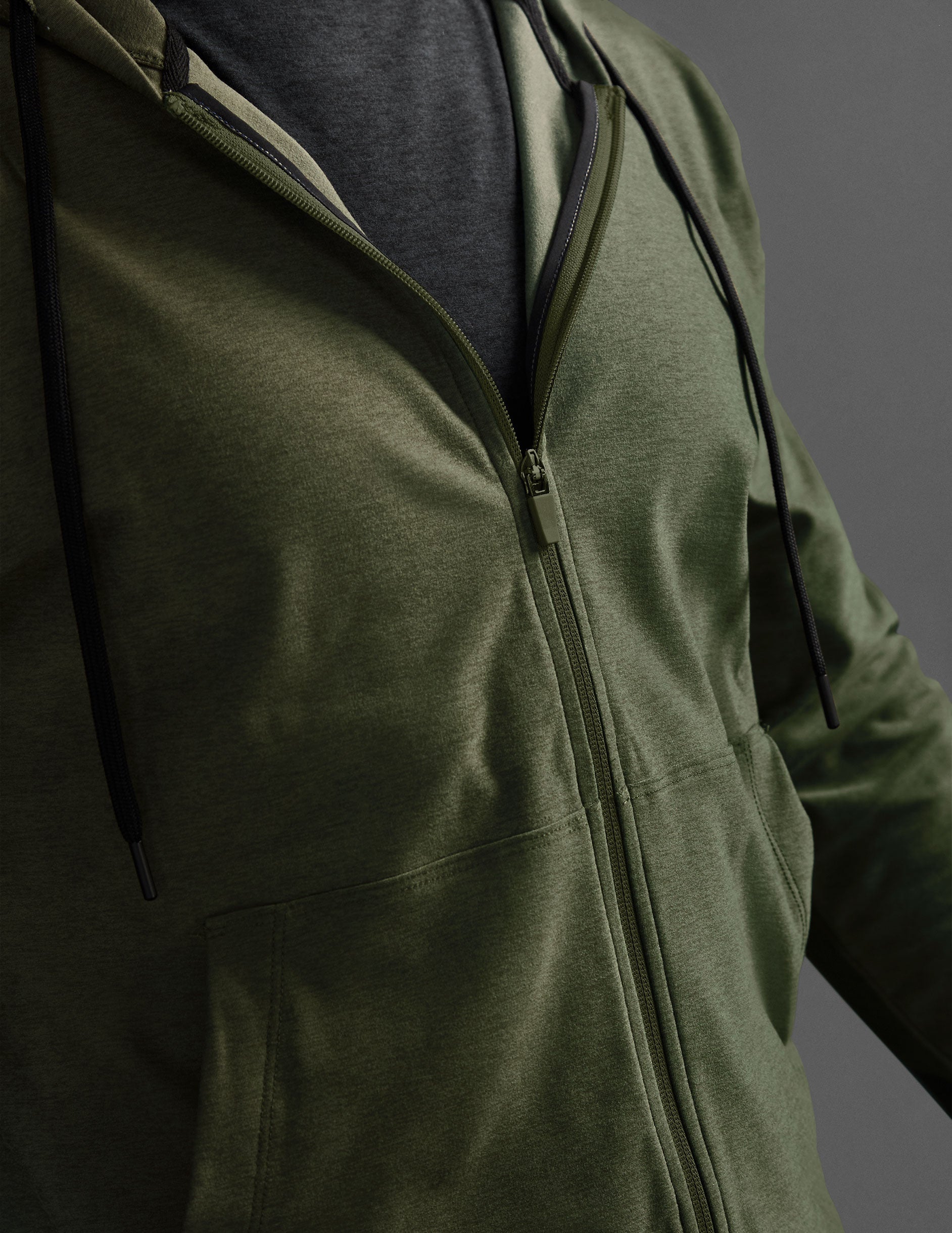 green mens zip up hoodie