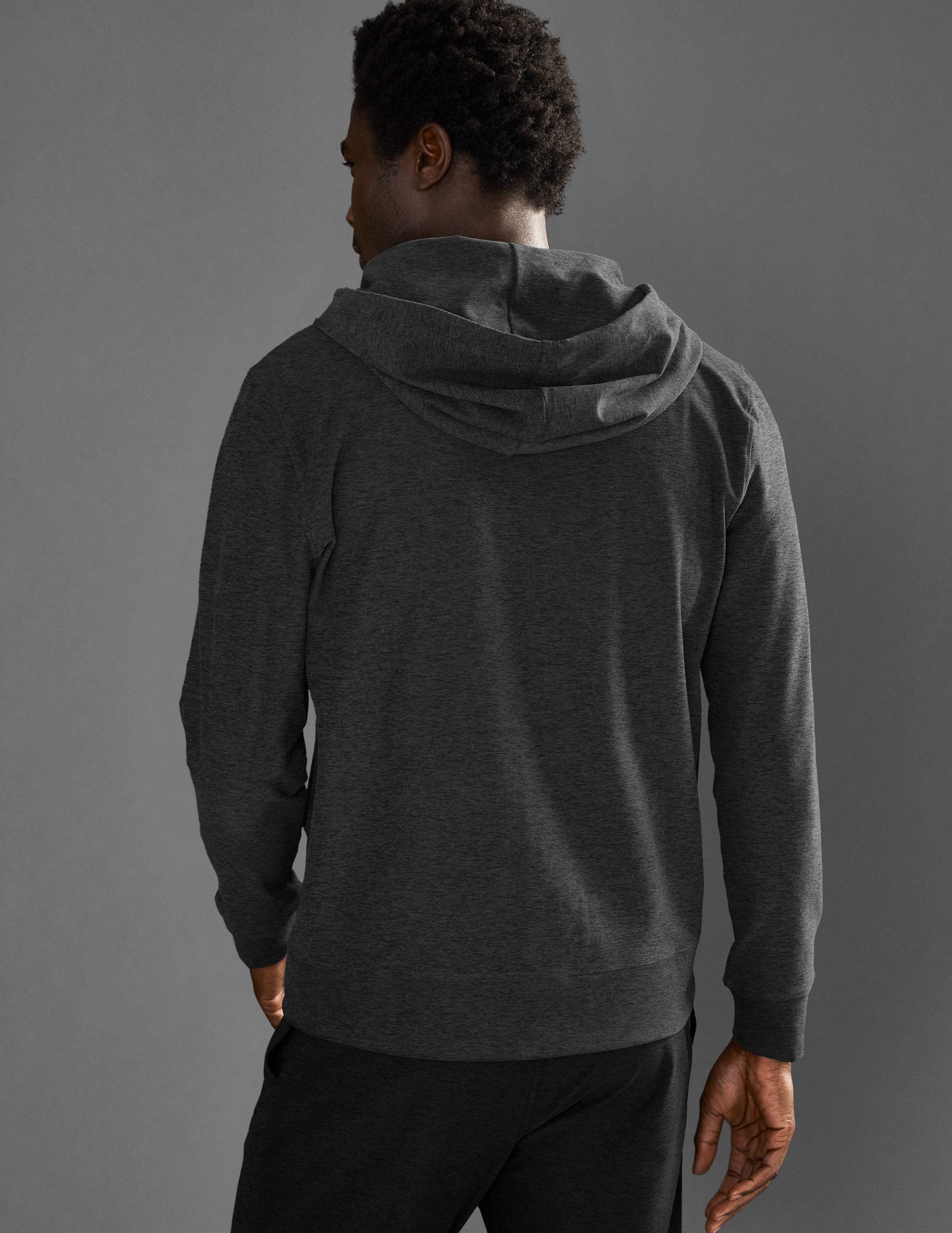 dark gray zip up hoodie