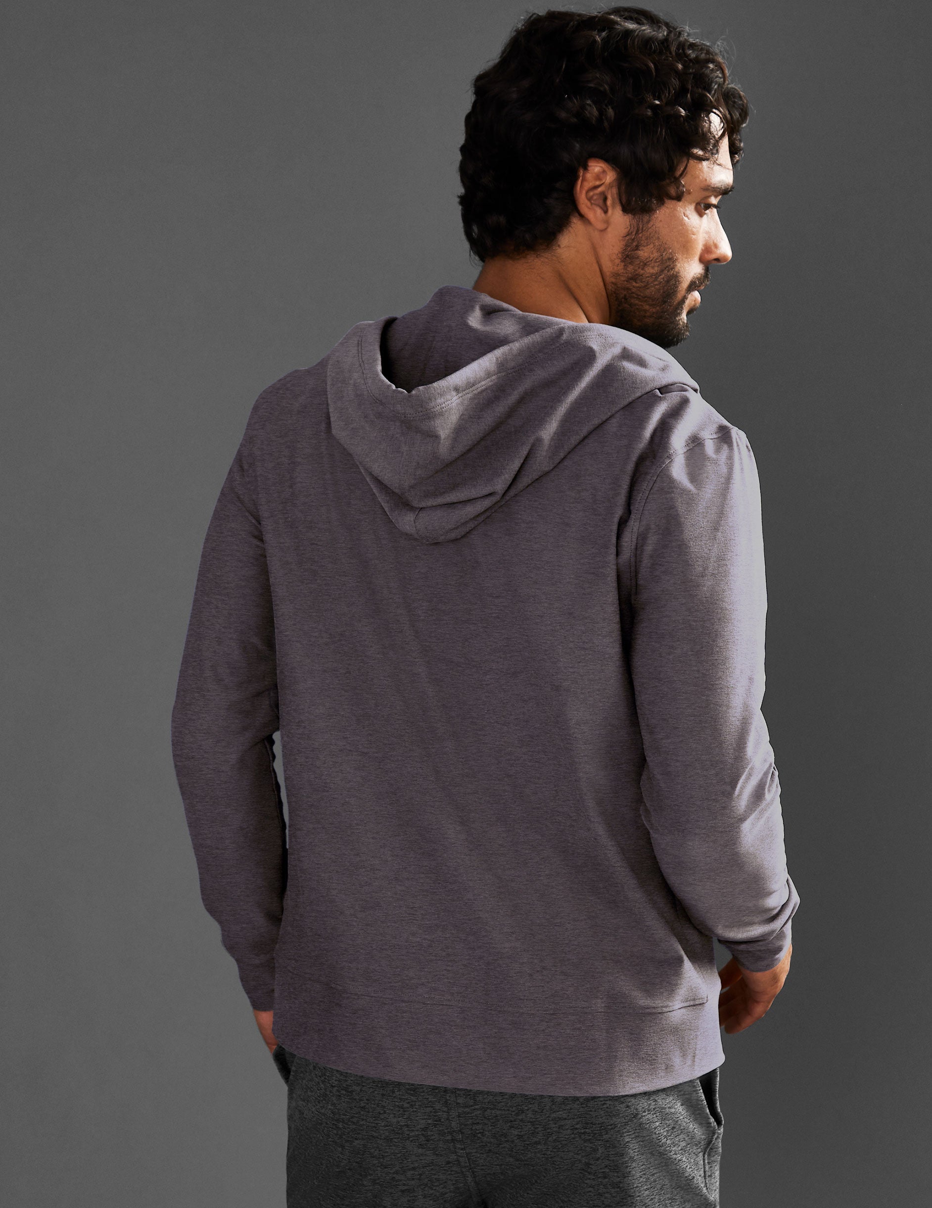 purple mens zip-up hoodie