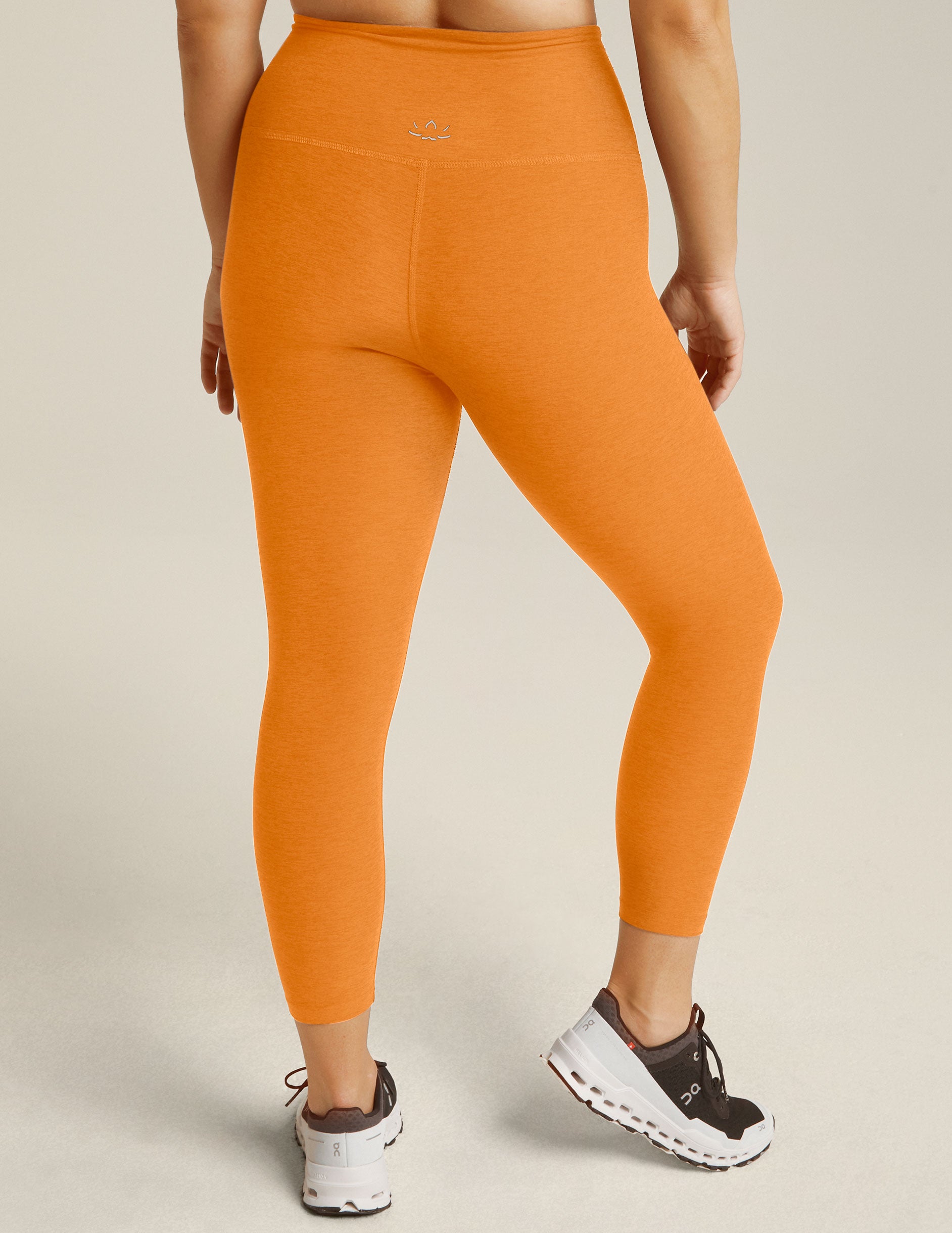 orange high-waisted capri legging