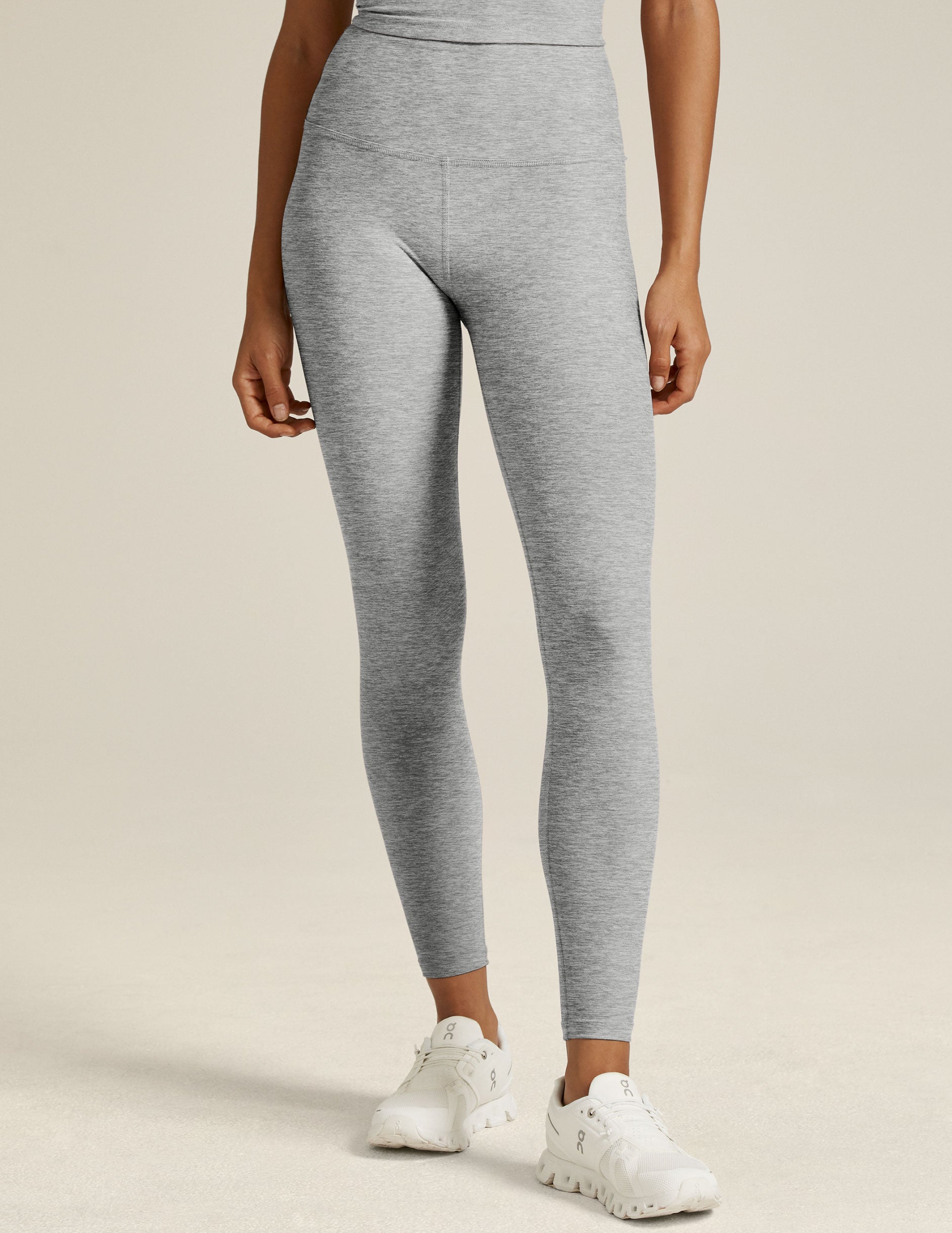 gray high waisted midi legging