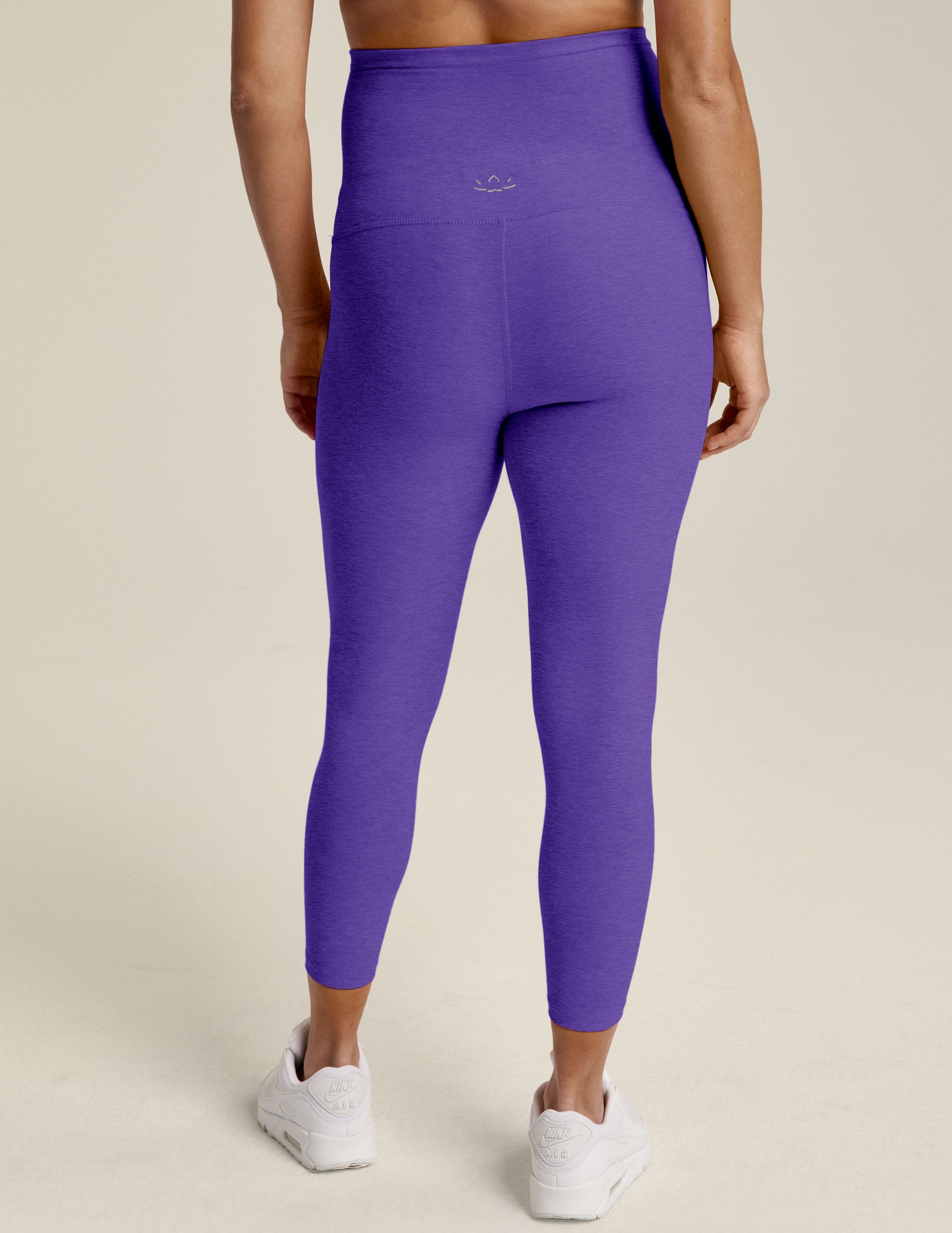 purple maternity midi legging