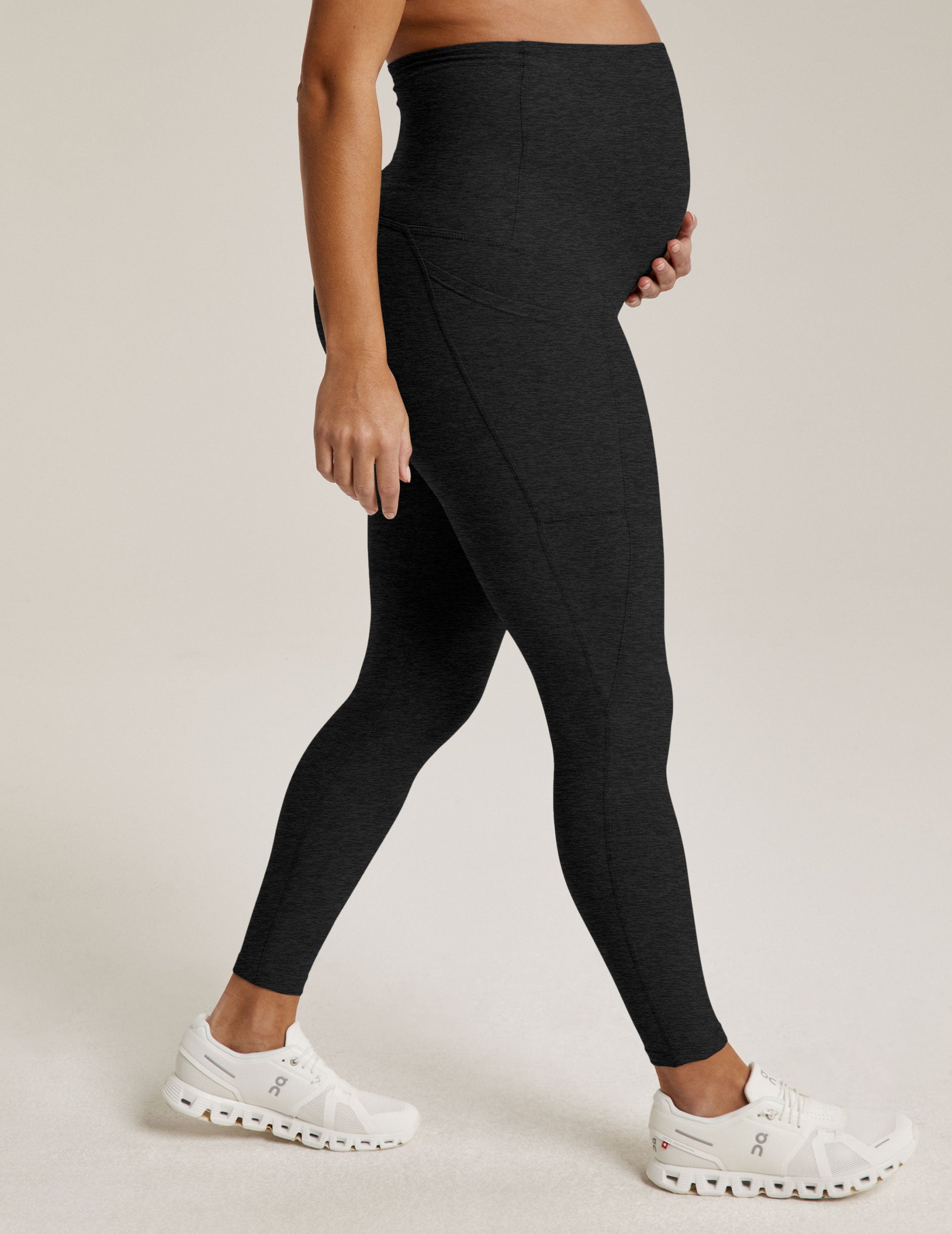 black maternity midi legging