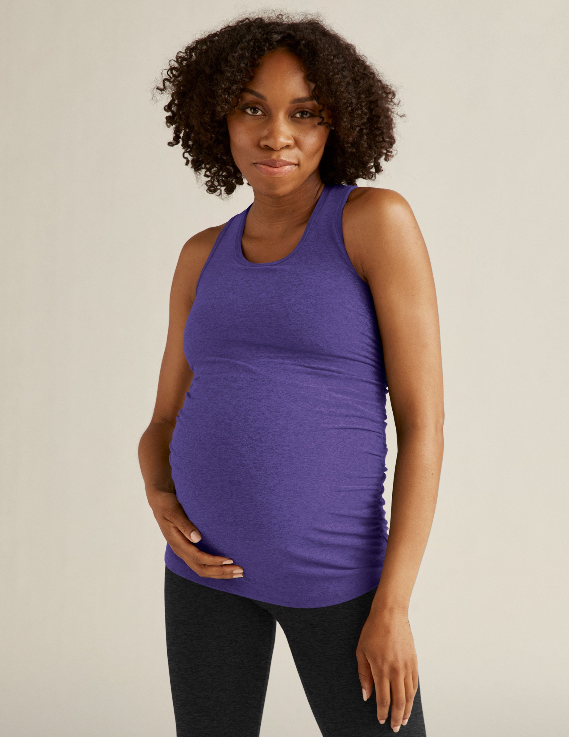 purple maternity tank