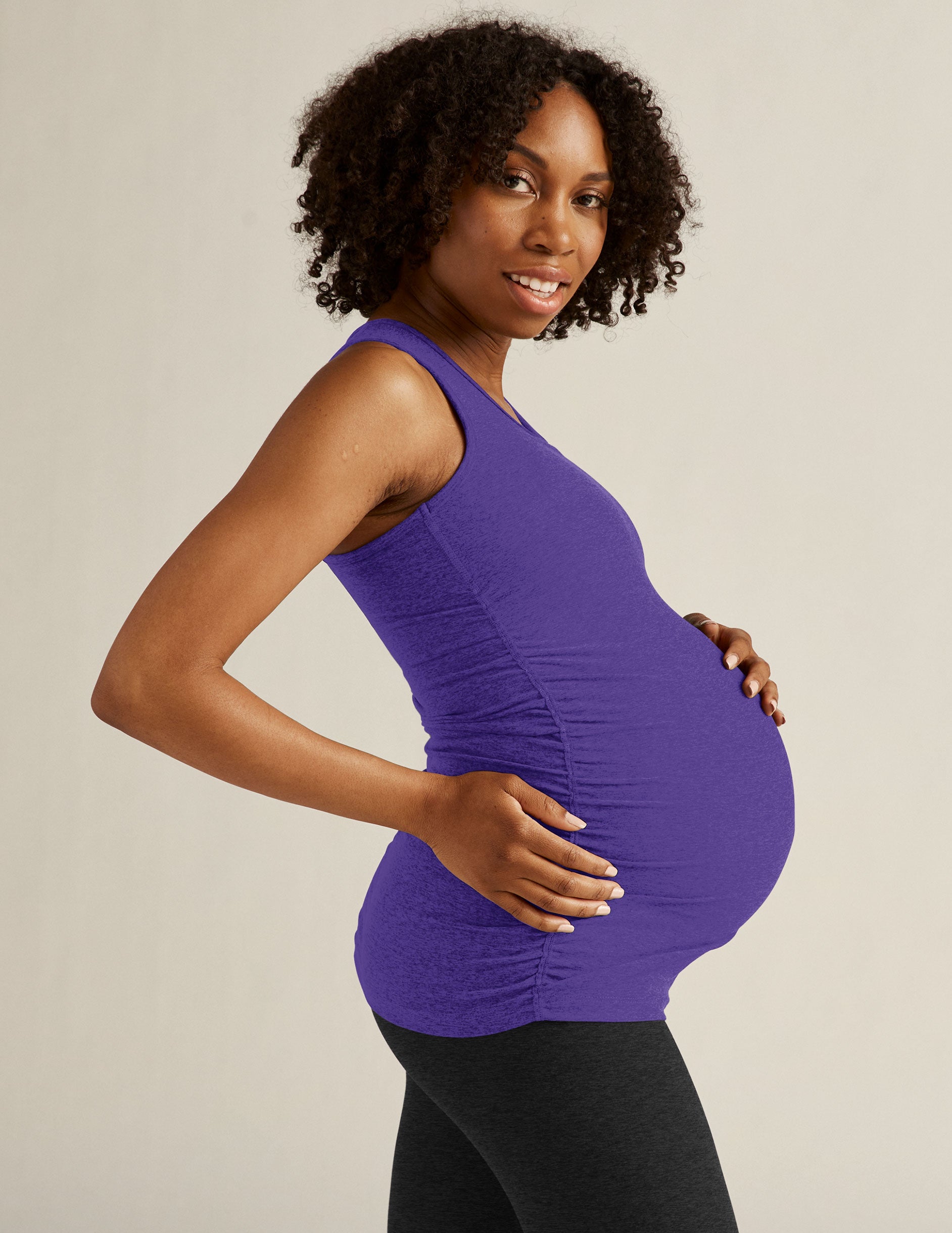 purple maternity tank