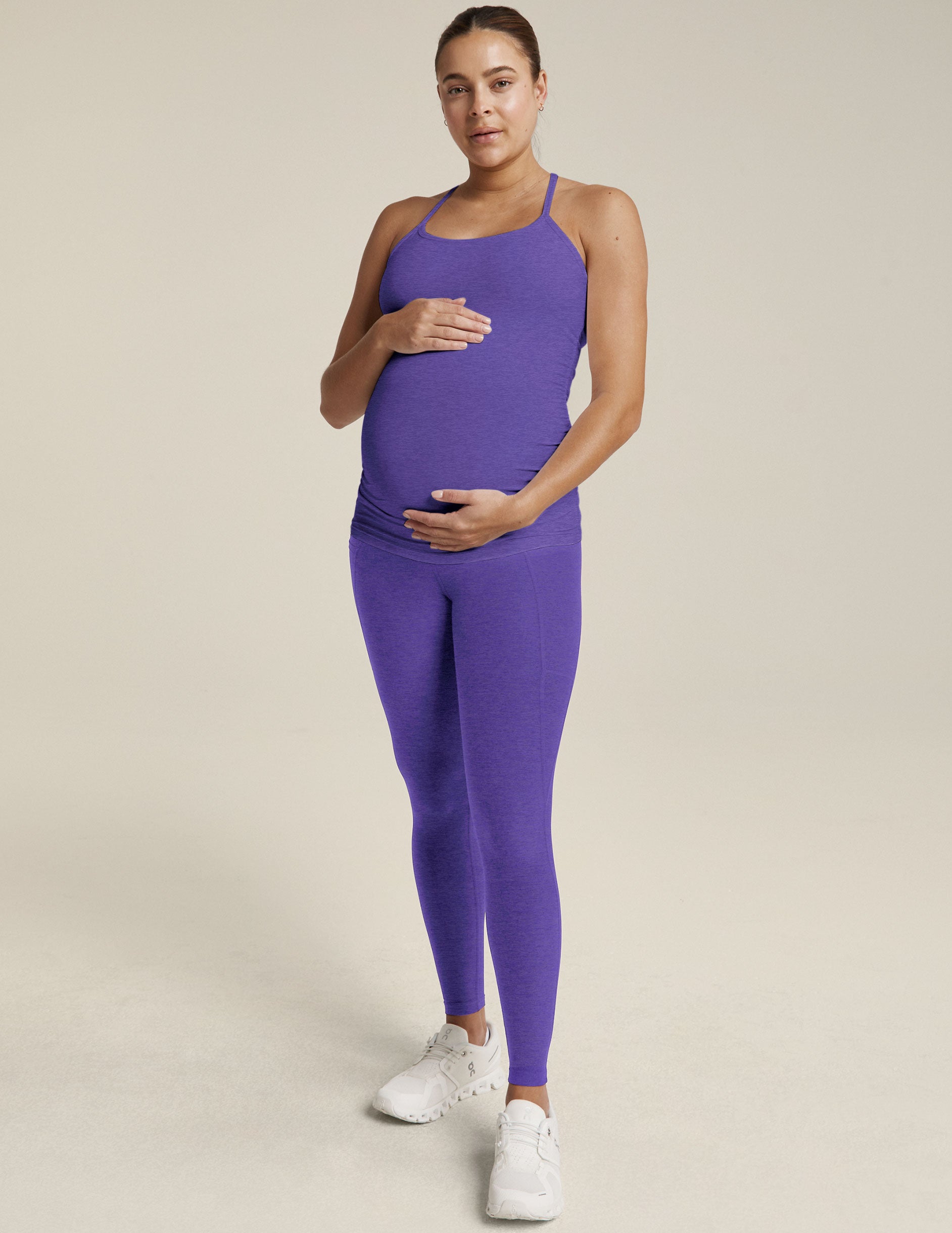 purple maternity tank top