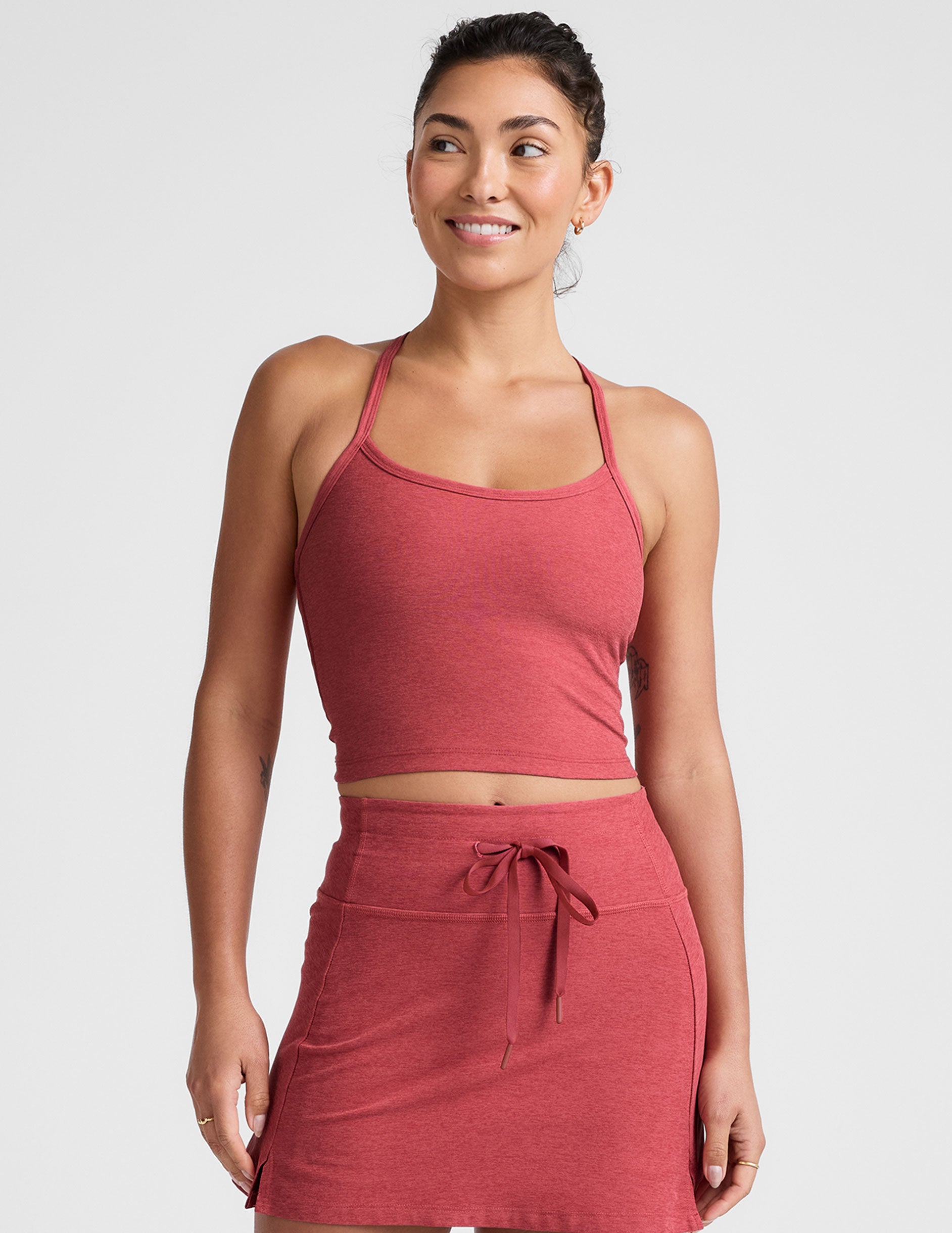 【SETSETSET】SIGNATURE CROSSOVER TANK TOP Spacedye Slim Racerback Cropped Tank | Beyond Yoga