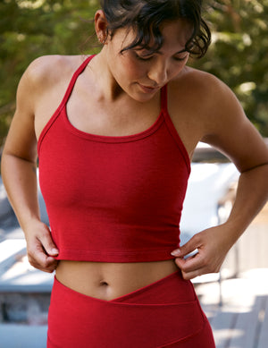 Spacedye Slim Racerback Cropped Tank