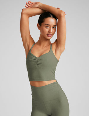 Spacedye Raise The Barre Shirred Cropped Tank