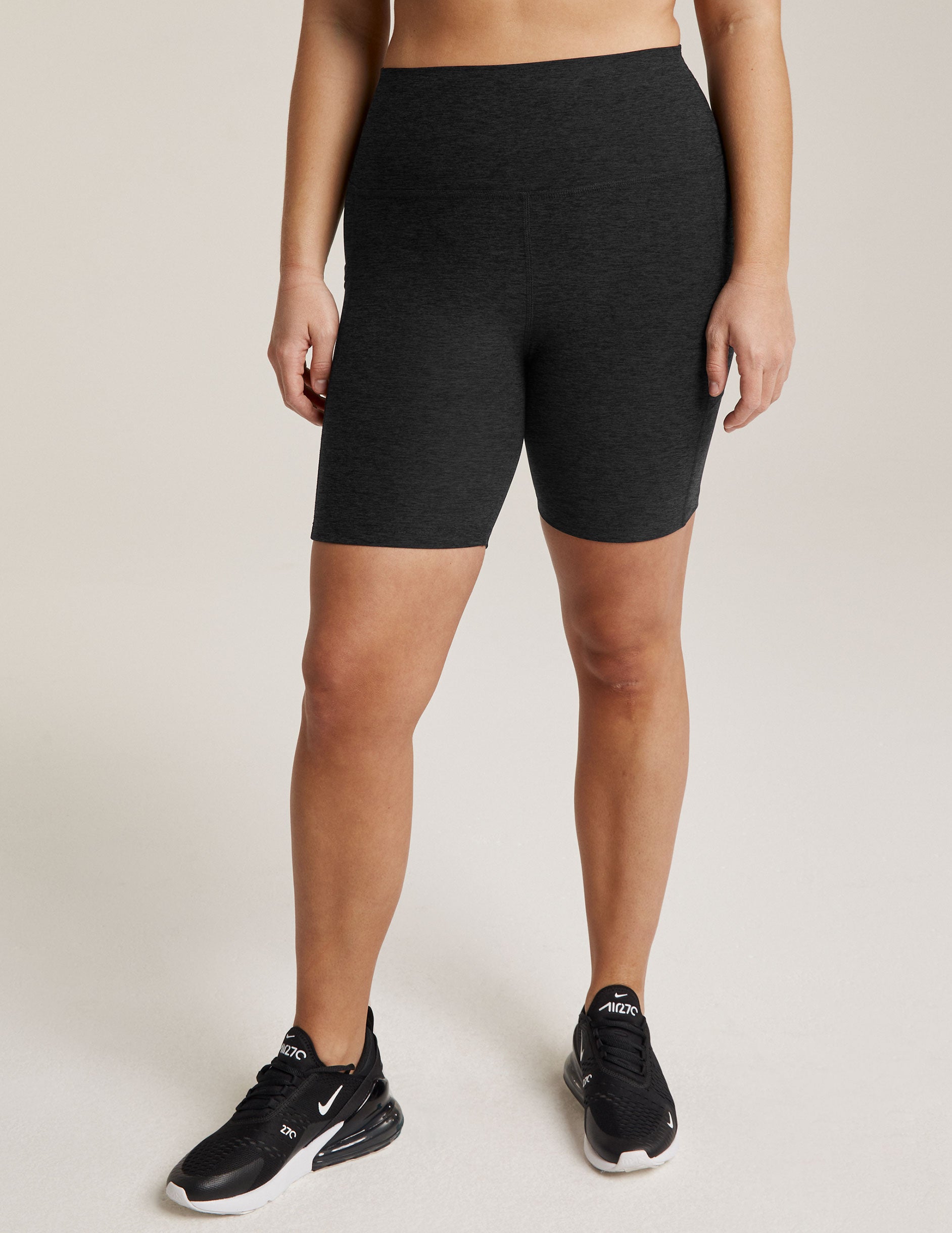 black shorts with pocket detail