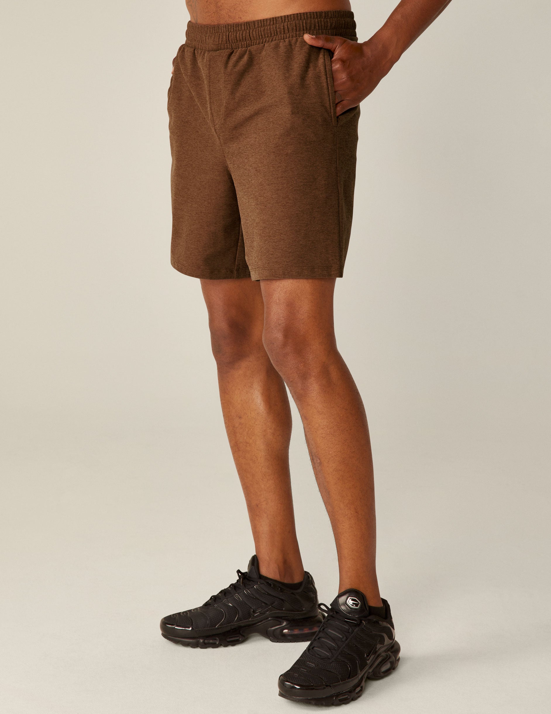 mens brown short with pocket at sides