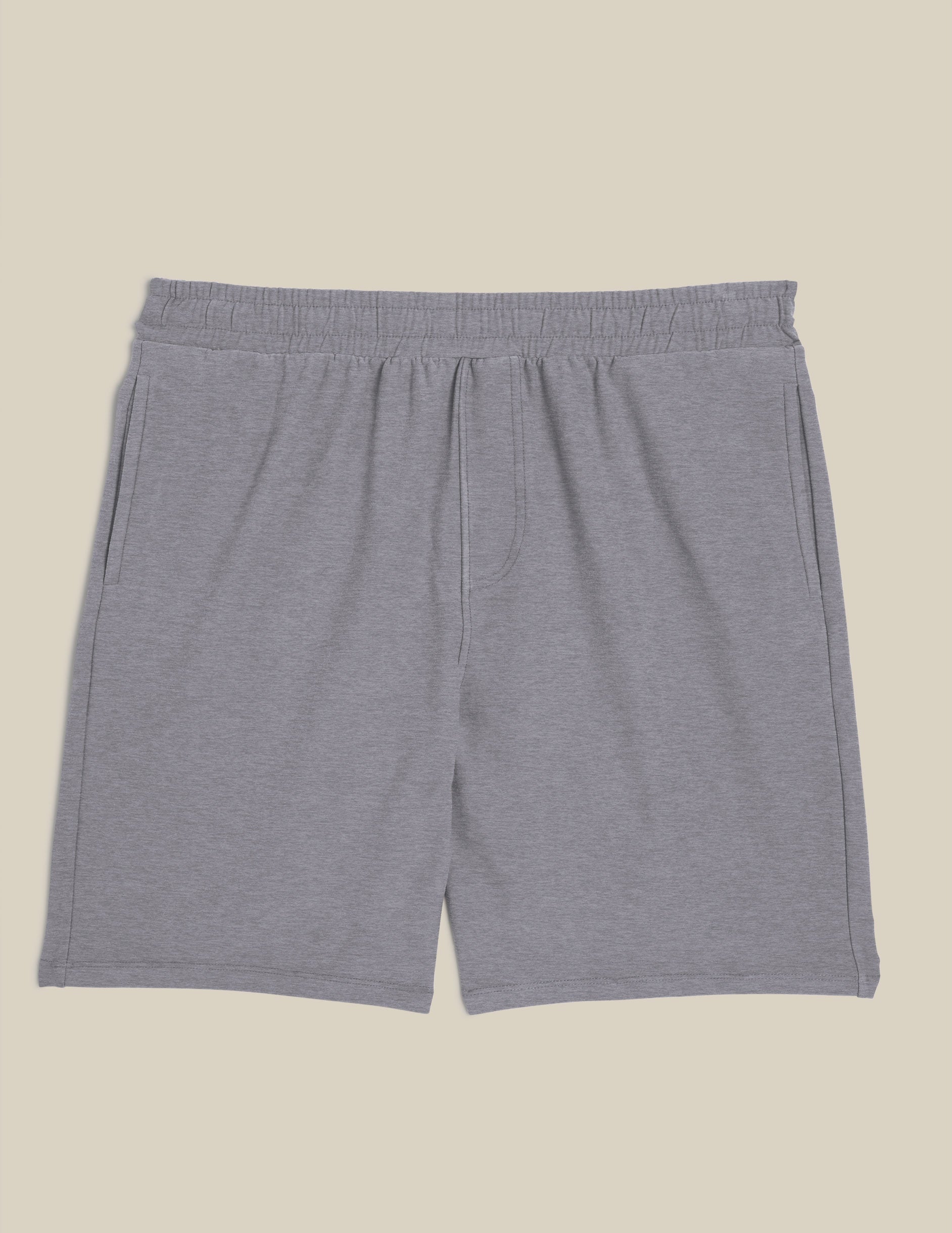 gray mens short with pockets.