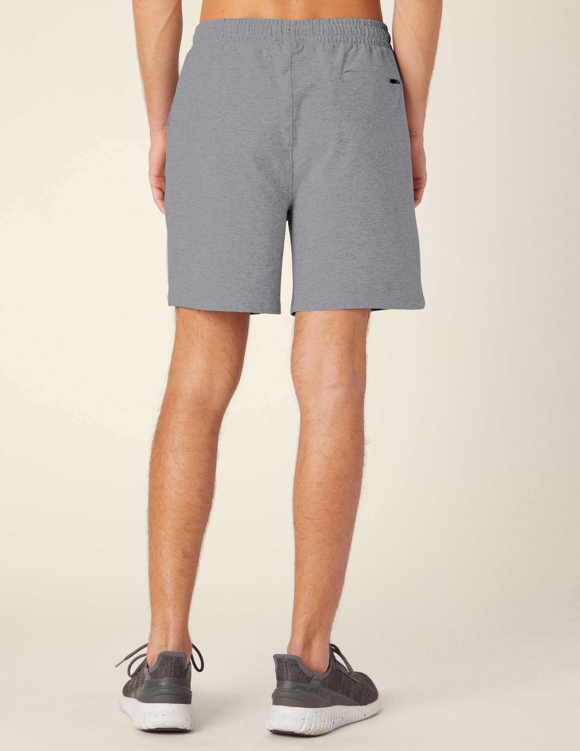 gray mens short with pockets.
