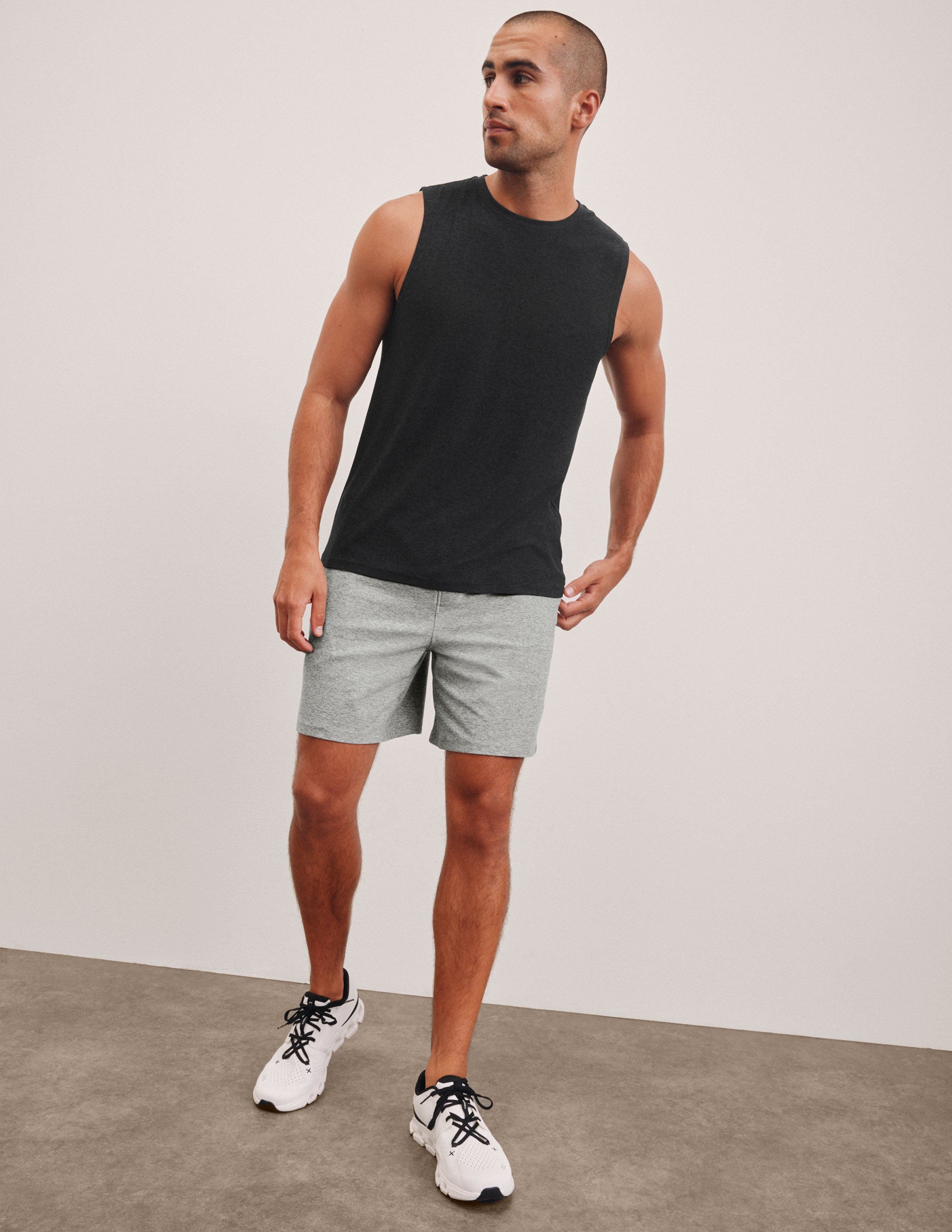 grey mens shorts