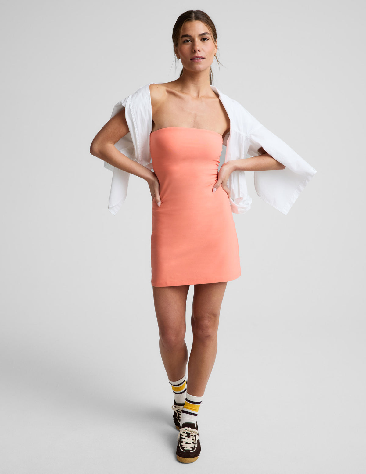 staud joy mini dress Beyond Yoga Spacedye Joy Strapless Mini Dress