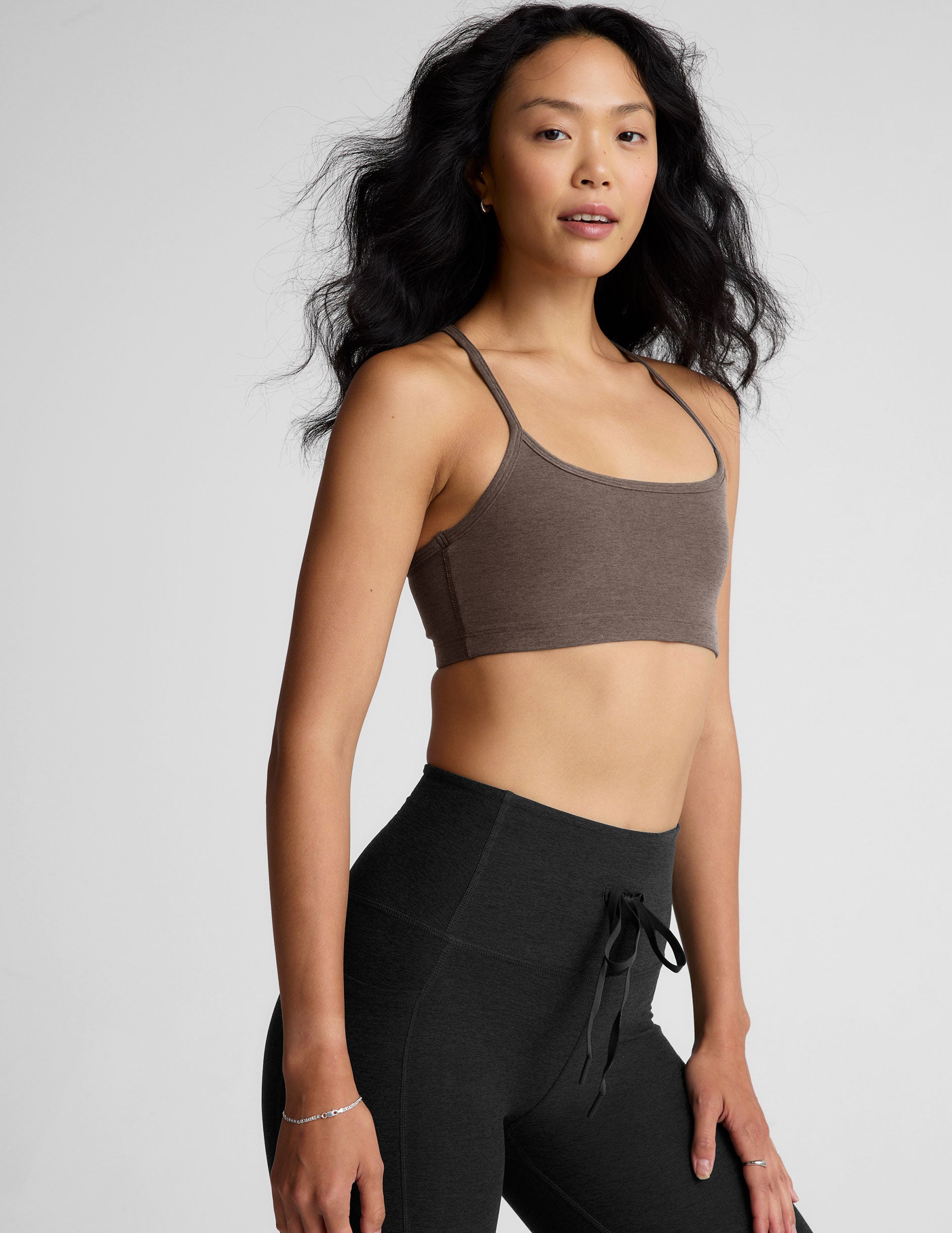 brown slim racerback bra.