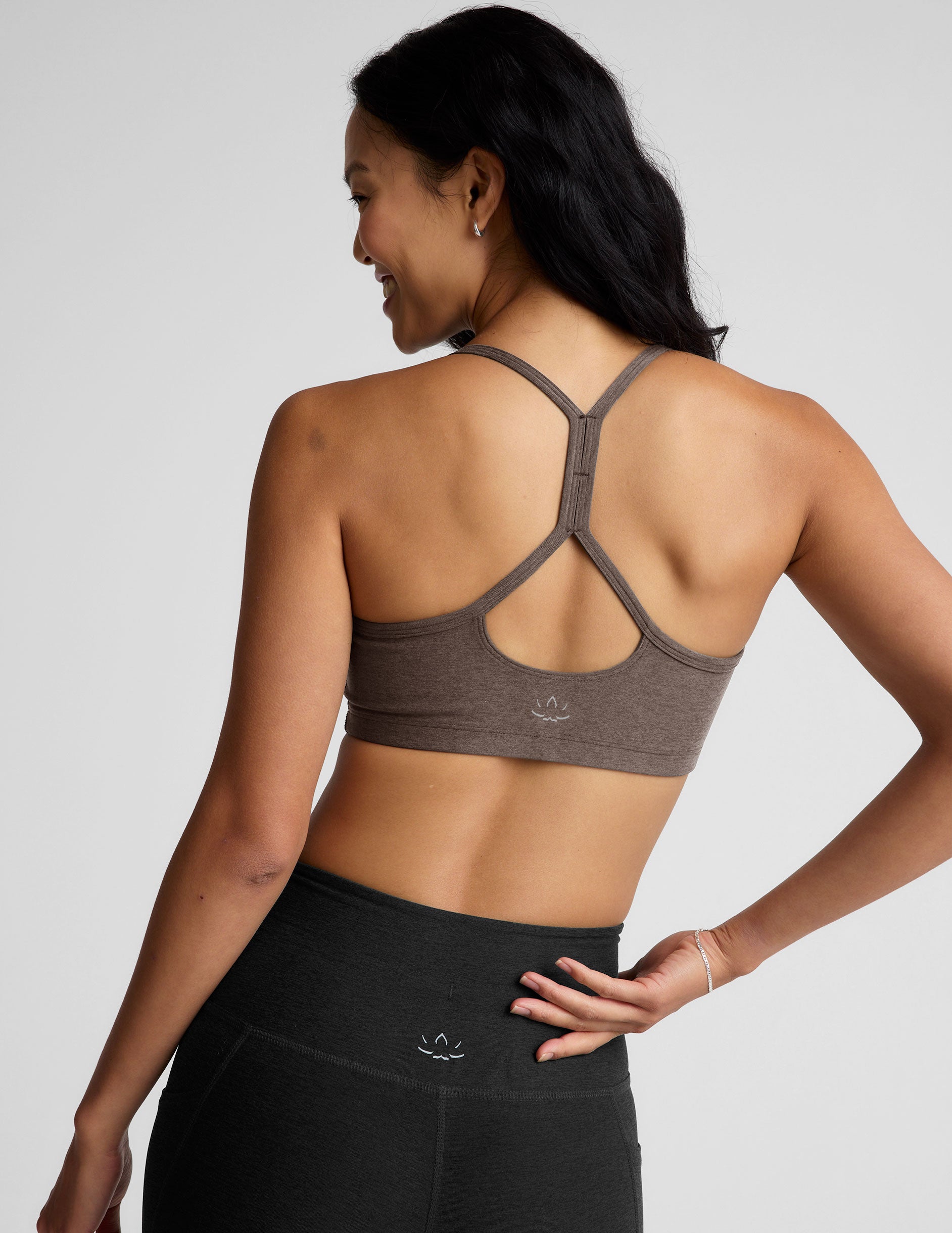 brown slim racerback bra.