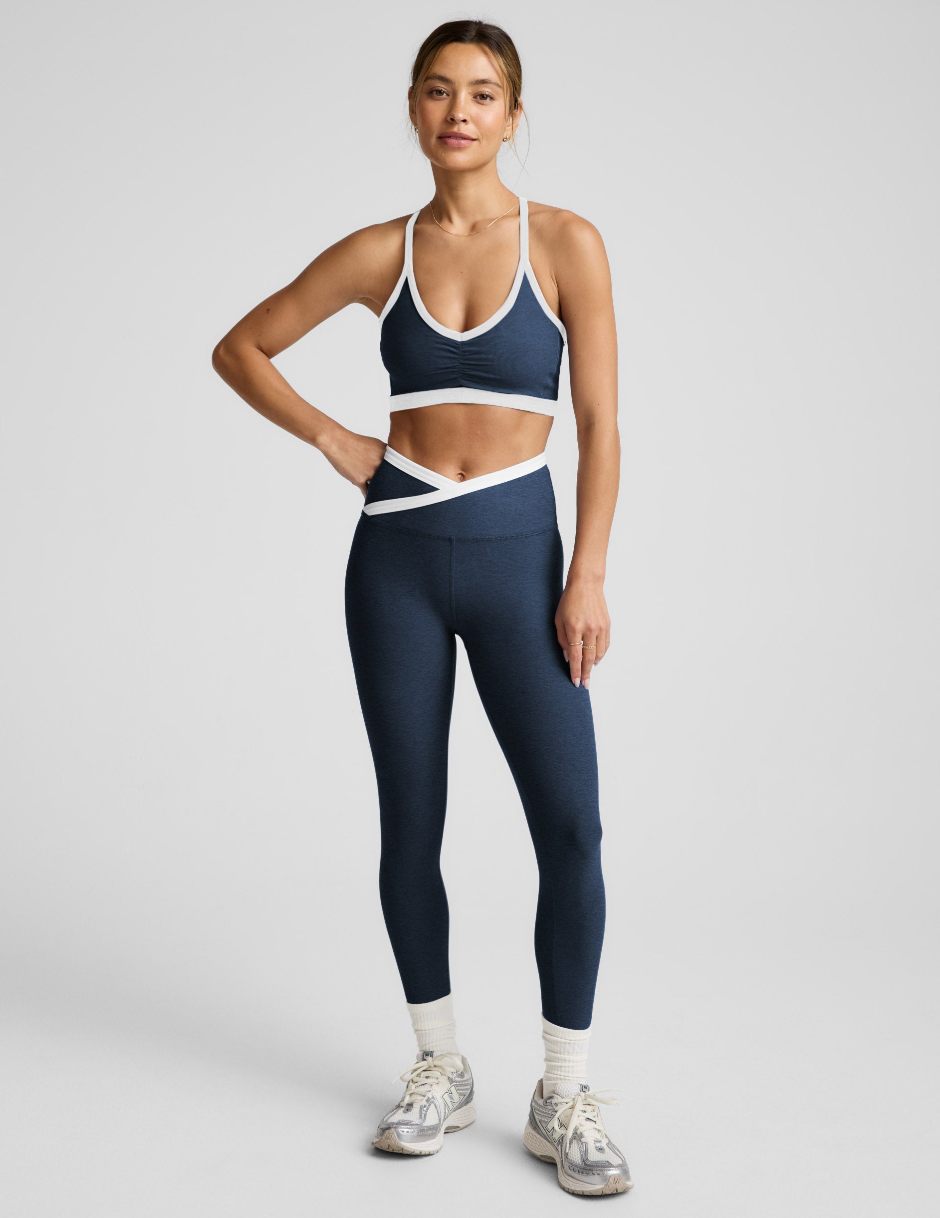 Spacedye Outlines Strappy Bra | Beyond Yoga